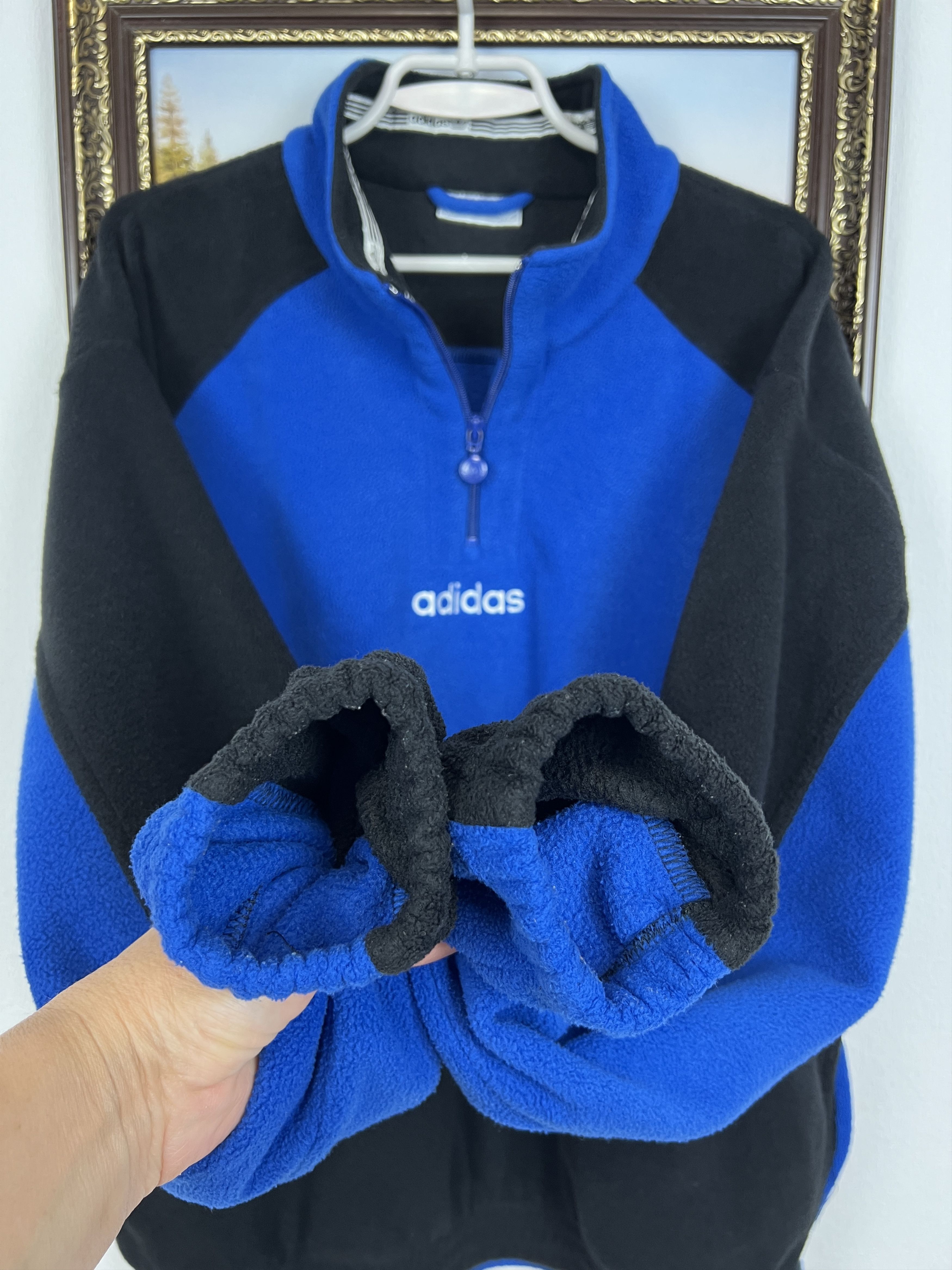 Adidas Vintage 90's Adidas FC Schalke 04 Template Jacket Fleece Size US M / EU 48-50 / 2 - 6 Thumbnail