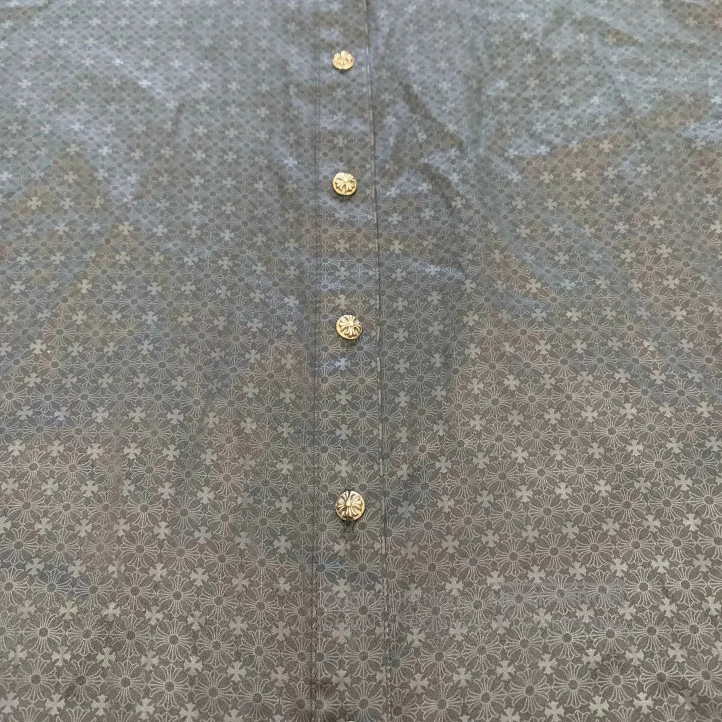 Chrome Hearts Black Silk Floral Print Silk Shirt Jacket. Size US S / EU 44-46 / 1 - 7 Thumbnail
