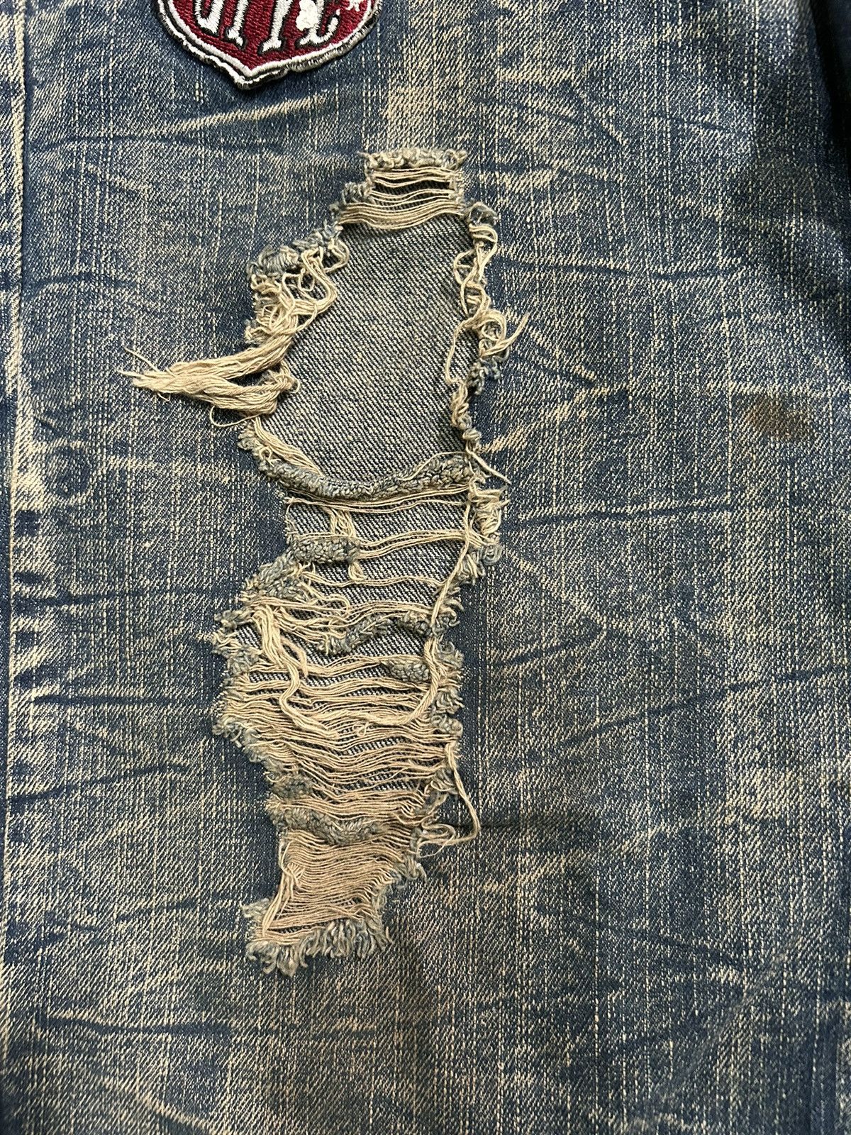 If Six Was Nine × Japanese Brand × Le Grande Bleu (L.G.B.) Japanese Punk Bondage Distressed Style Short Denim Rare ☠️☠️🎌🎌 Size US 34 / EU 50 - 2 Thumbnail