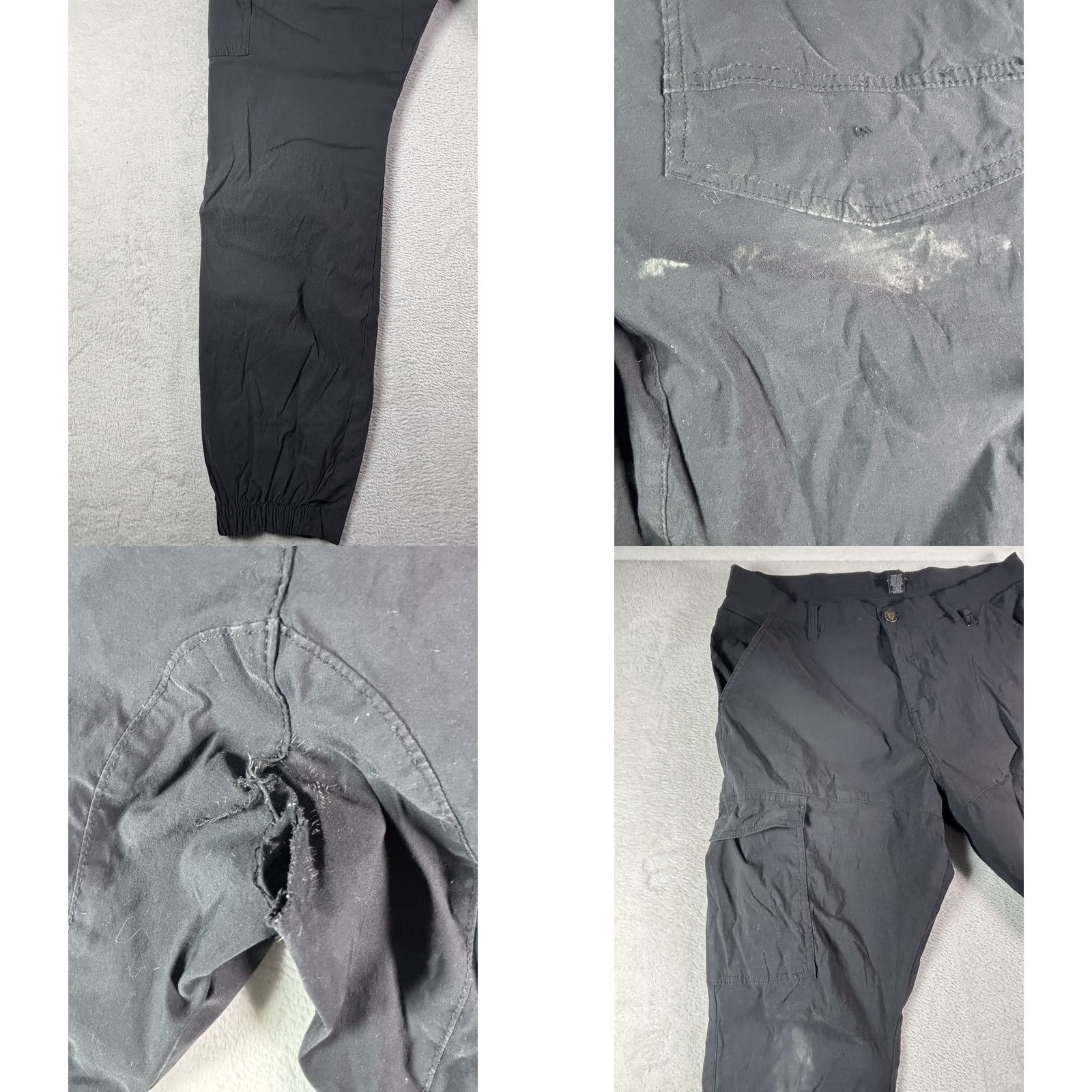 Denime Denim Cargo Pants Black Nylon Blend Gorpcore Pants Men 38x32 Tapered Casual Travel Workwear Size US 38 / EU 54 - 9 Thumbnail