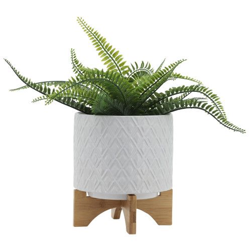 Designer × Homemade 8" DIAMOND PLANTER W/ STAND, WHITE Size US L / EU 52-54 / 3 - 4 Thumbnail