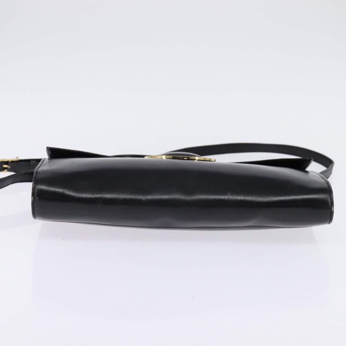 Celine CELINE Circle Shoulder Bag Leather Black Gold Size ONE SIZE - 9 Thumbnail
