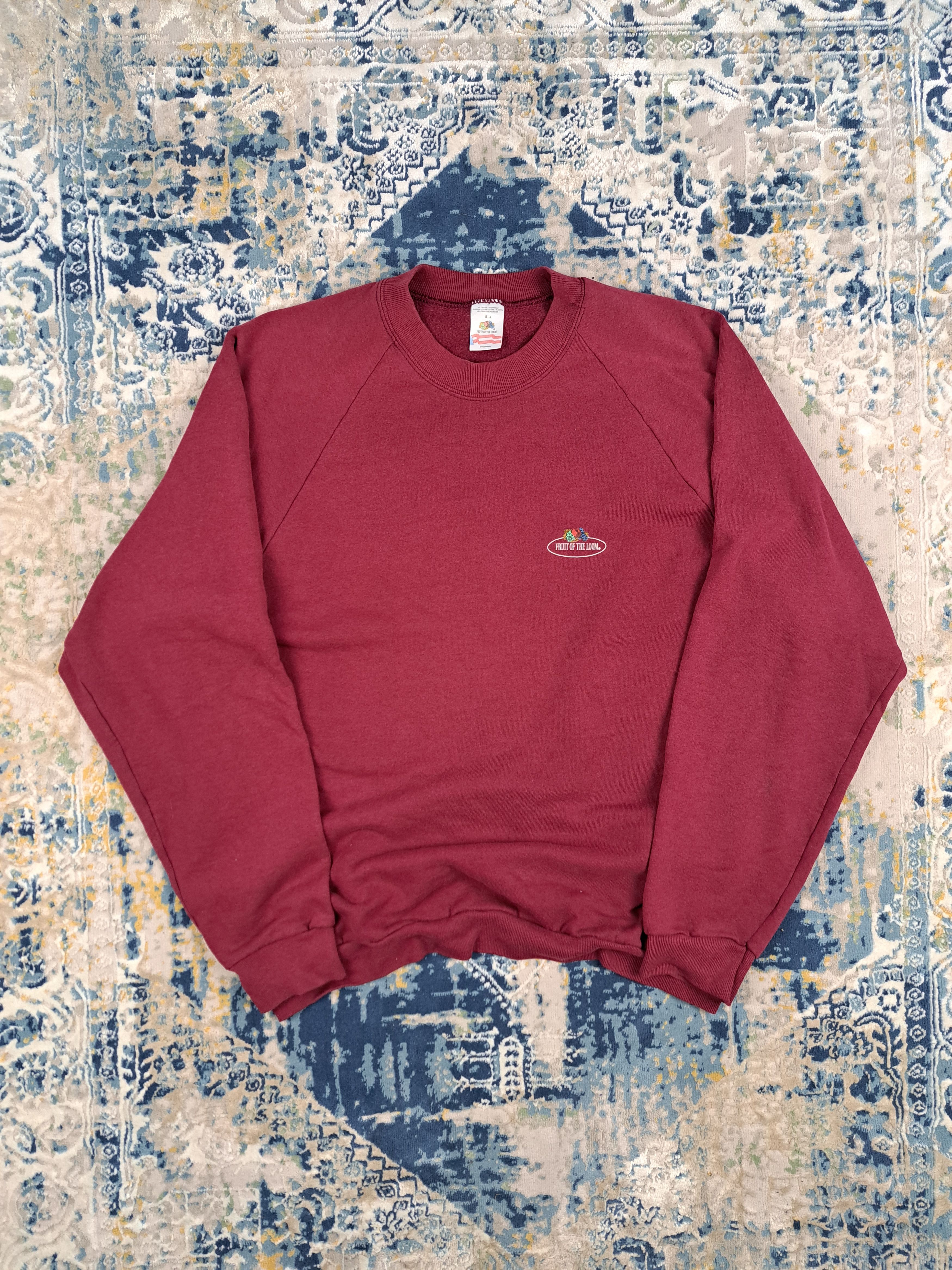 Fruit Of The Loom Vintage 90s Fruit Of The Loom Basic Crewneck Blank Rare Size US L / EU 52-54 / 3 - 1 Thumbnail