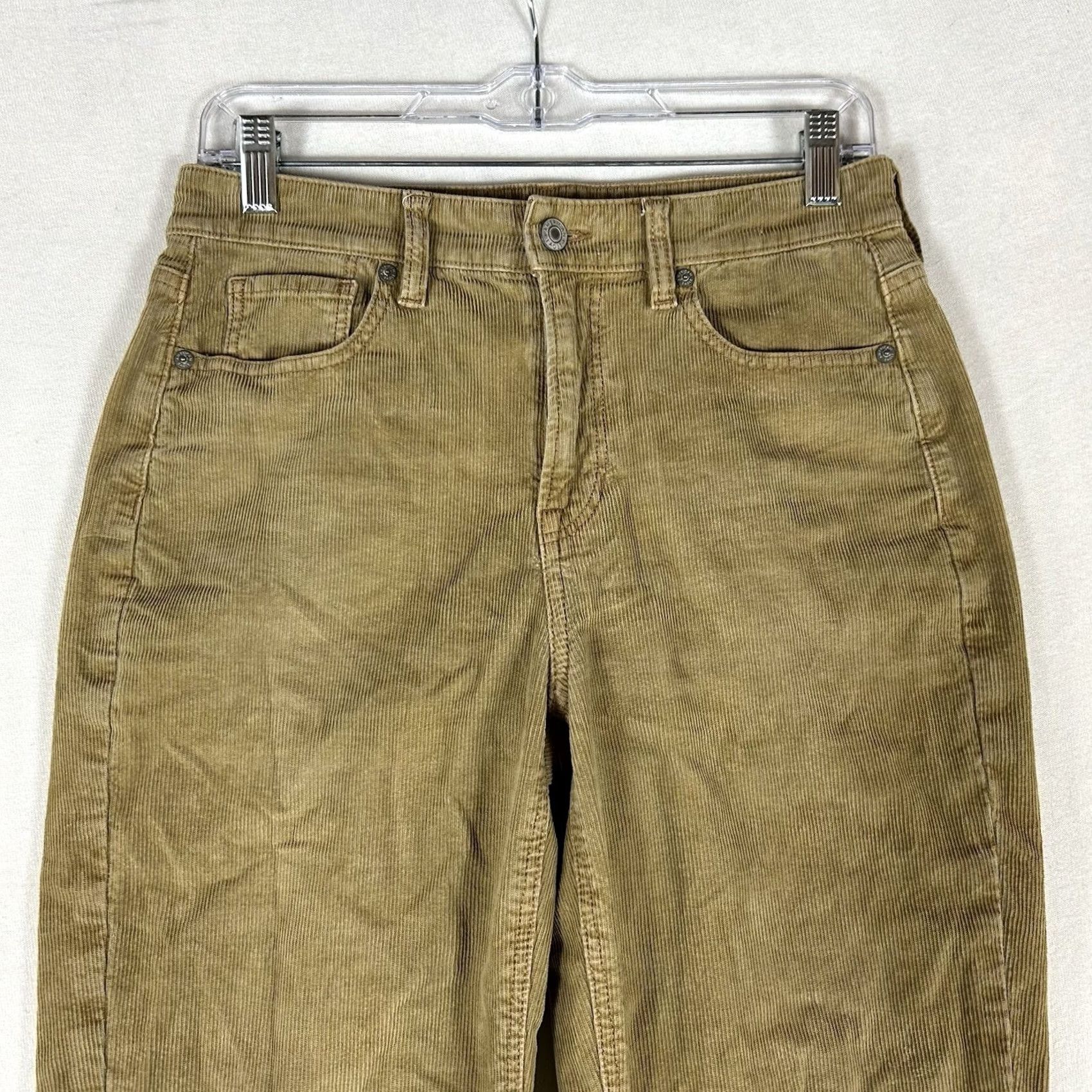 American Eagle Outfitters American Eagle Womens 4 Regular Stretch Mom Straight Jean Corduroy High Rise AEO Brown 5-Pocket Denim Jeans Modern 80s Distinctive Rise High Size 27" / US 4 / IT 40 - 2 Thumbnail