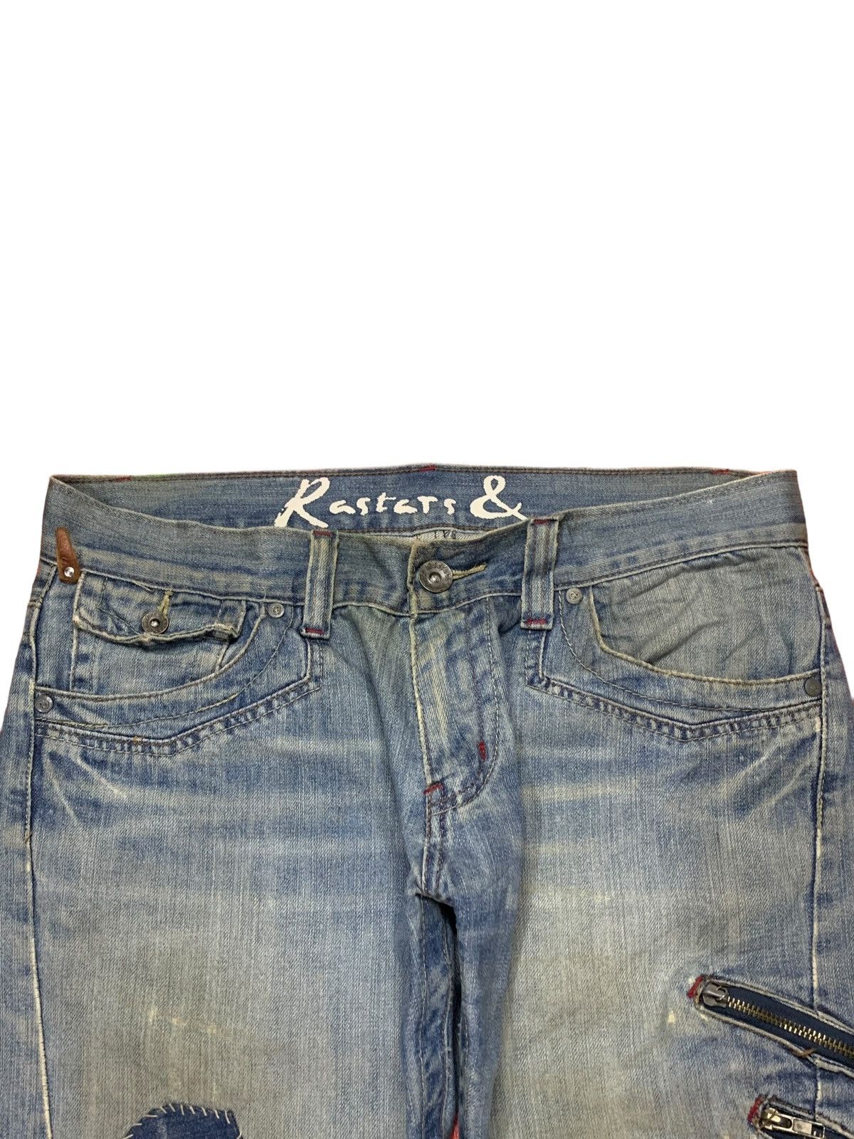 Japanese Brand SALES🔥Vintage Japanese Brand Mud Wash Patched Baggy Jeans Size US 35 - 4 Thumbnail