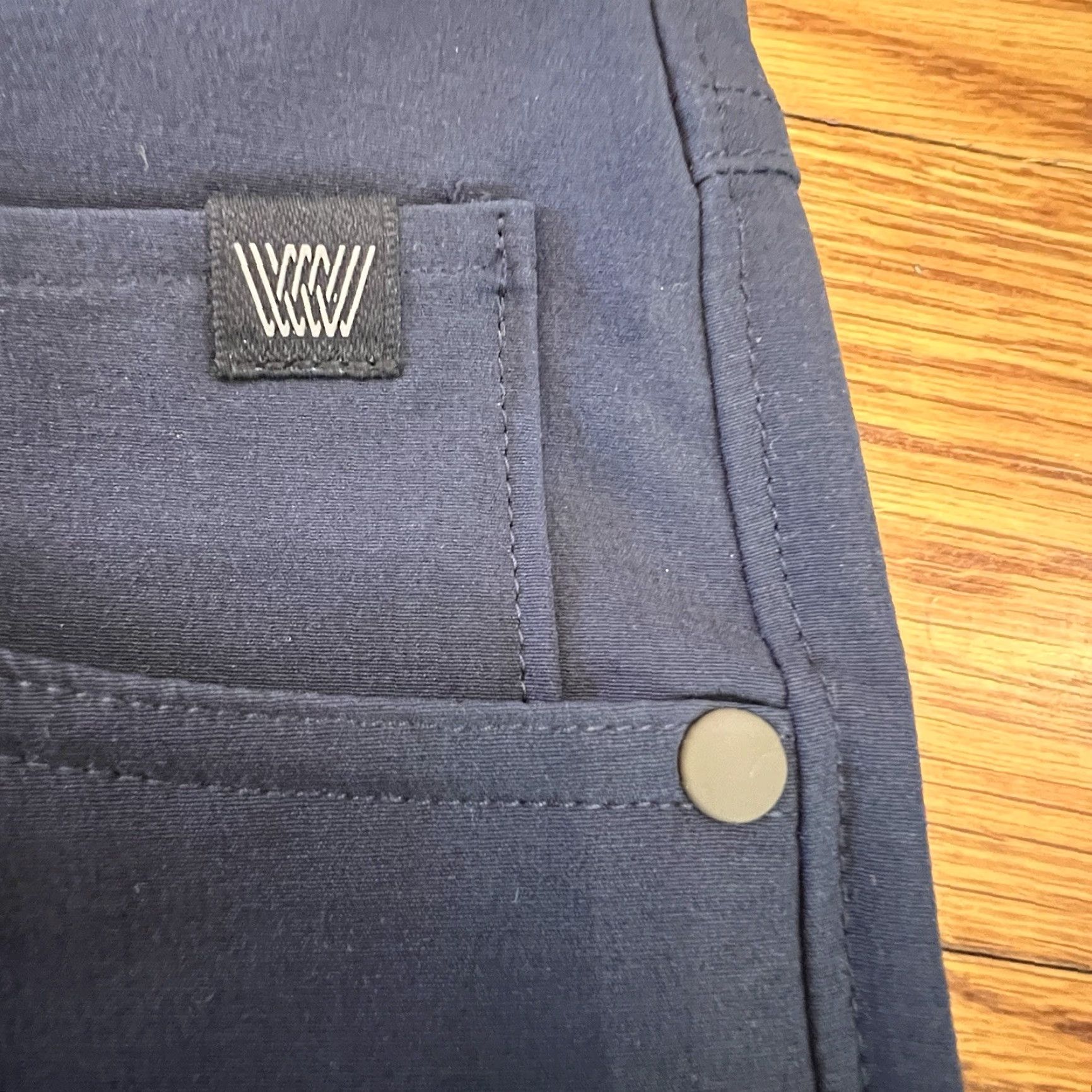 Vintage Mack Weldon Radius 5 Pocket Pant Mens Chino Straight Pant 32 Blue Regular 5-Pocket Design Logo Zipper Button Stretch Pocket Size US 32 / EU 48 - 3 Thumbnail