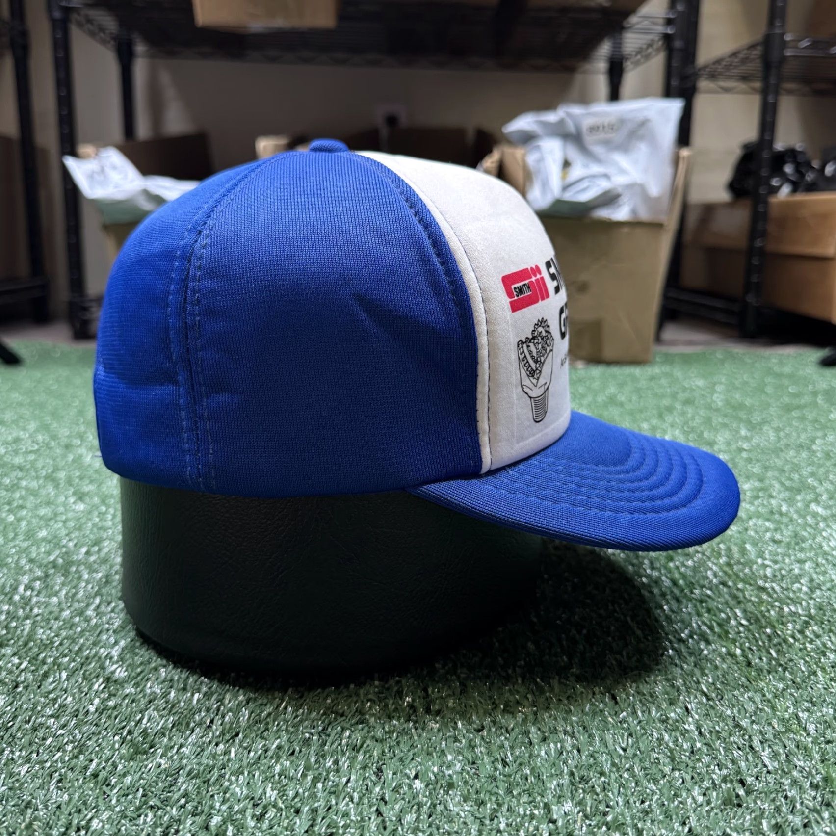 Vintage VINTAGE Vernon Headliners Snapback Hat One Size Blue Foam 80s Graphic Print Mens Size ONE SIZE - 3 Thumbnail