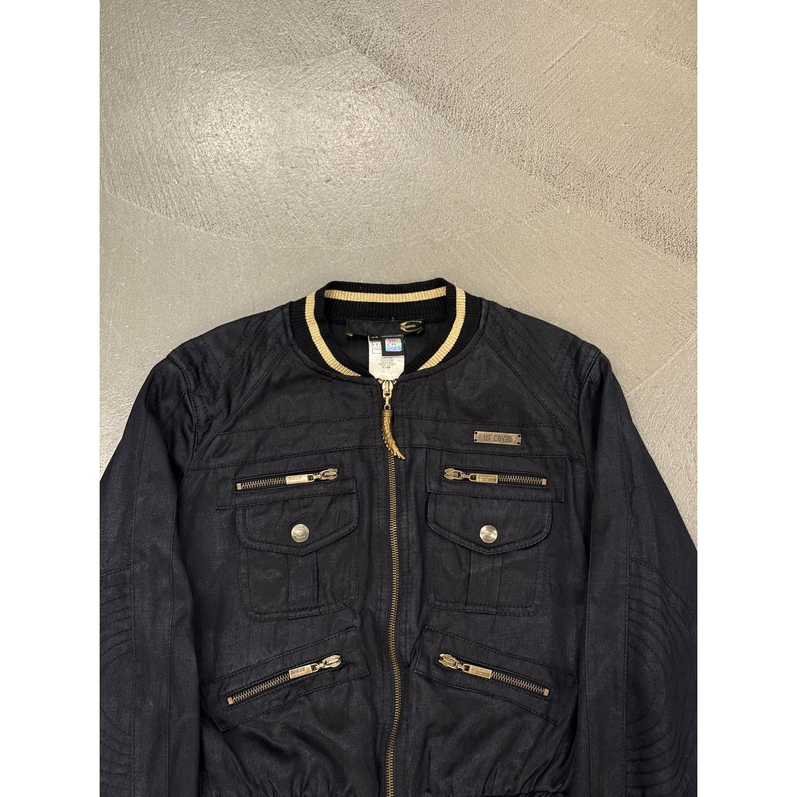 Roberto Cavalli A/W 2008 Roberto Cavalli waxed cargo bomber jacket Size US S / EU 44-46 / 1 - 3 Thumbnail