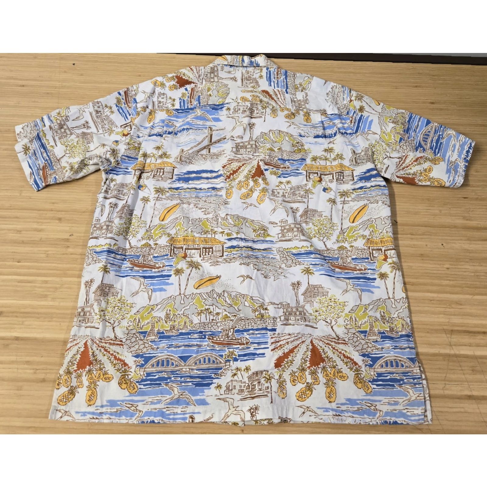 Vintage VINTAGE Kahala Shirt Mens Large White Blue Hawaiian Aloha Button Up Pineapple Print USA Size US L / EU 52-54 / 3 - 6 Thumbnail