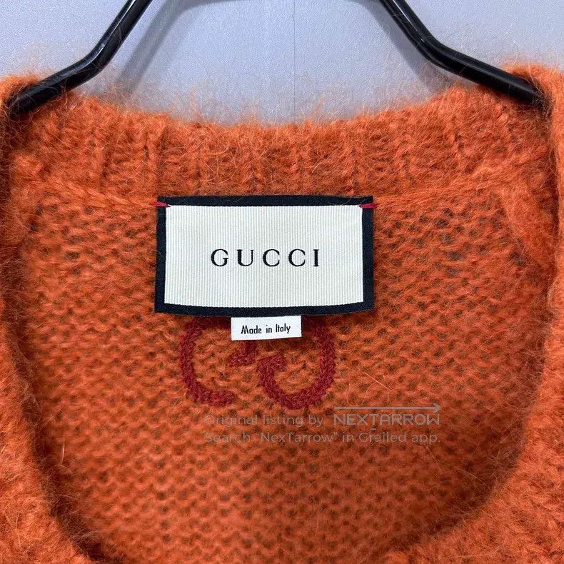Gucci Gucci Logo Mahai wool knitted cardigan on the back coat Size M / US 6-8 / IT 42-44 - 5 Thumbnail