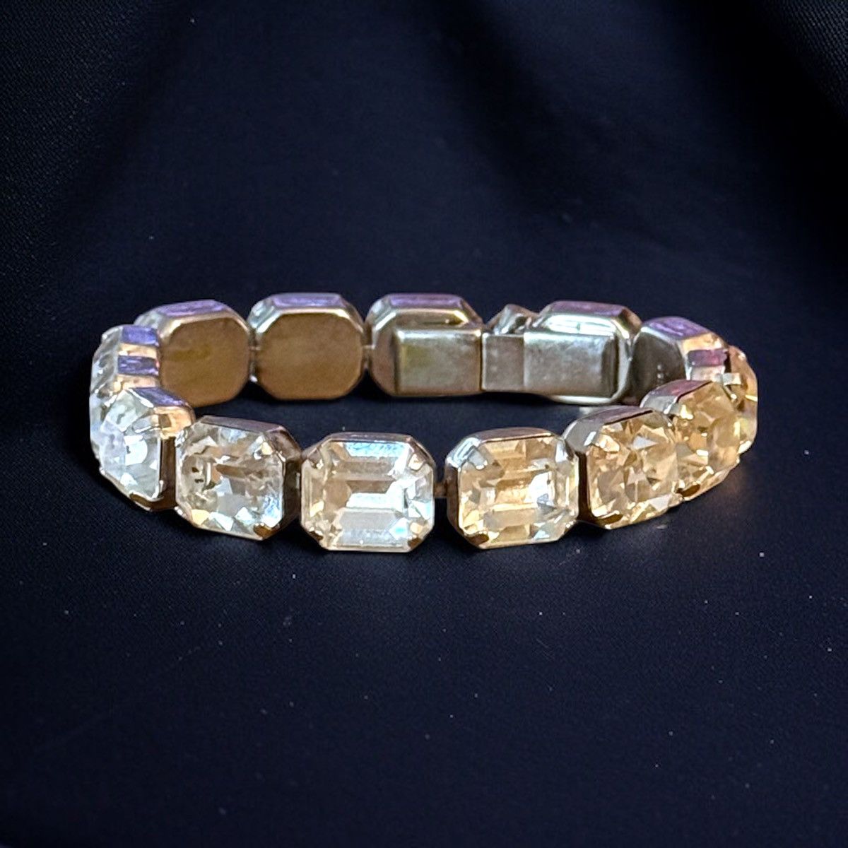 Vintage Vintage Weiss Emerald cut rhinestone bracelet Size ONE SIZE - 1 Thumbnail