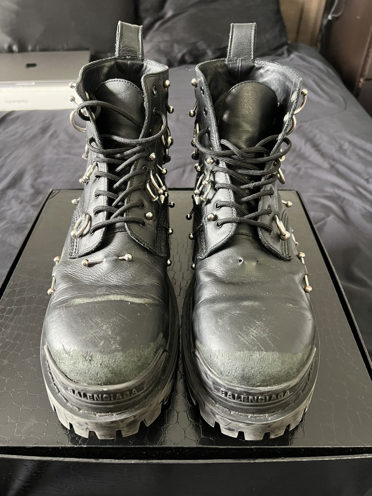 Balenciaga Balenciaga Pierced Strike Boots Size US 9.5 / EU 42-43 - 4 Thumbnail