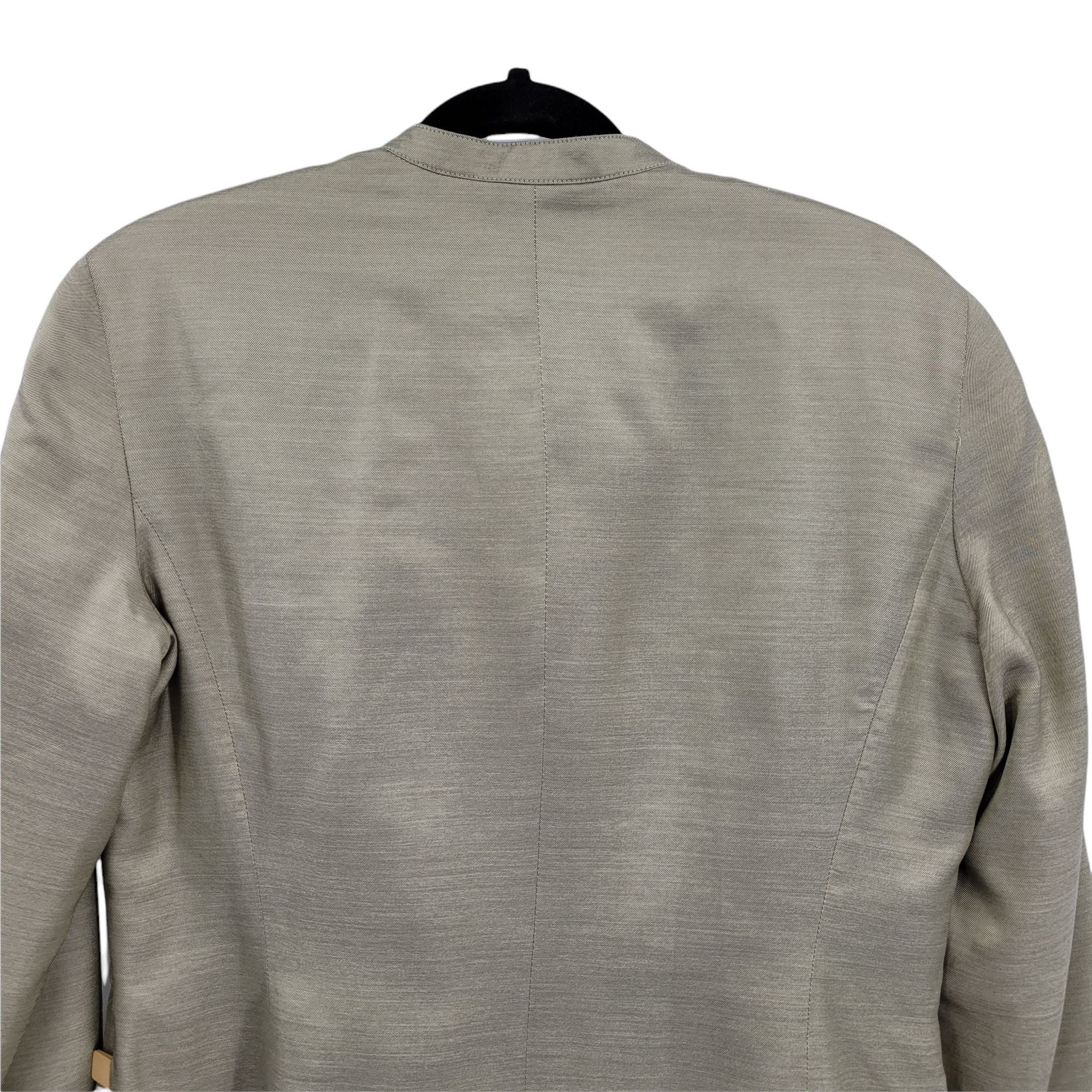 Vintage 90's Giorgio Armani Gold Silk Blazer Sz 6 Mandarin Collar Si Size M / US 6-8 / IT 42-44 - 8 Thumbnail
