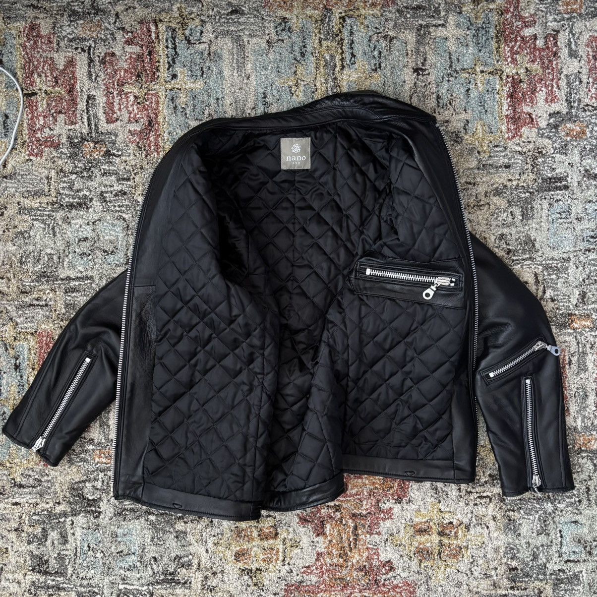 Japanese Brand Nano Universe & Co single sheepskin leather rider jacket Size US L / EU 52-54 / 3 - 3 Thumbnail
