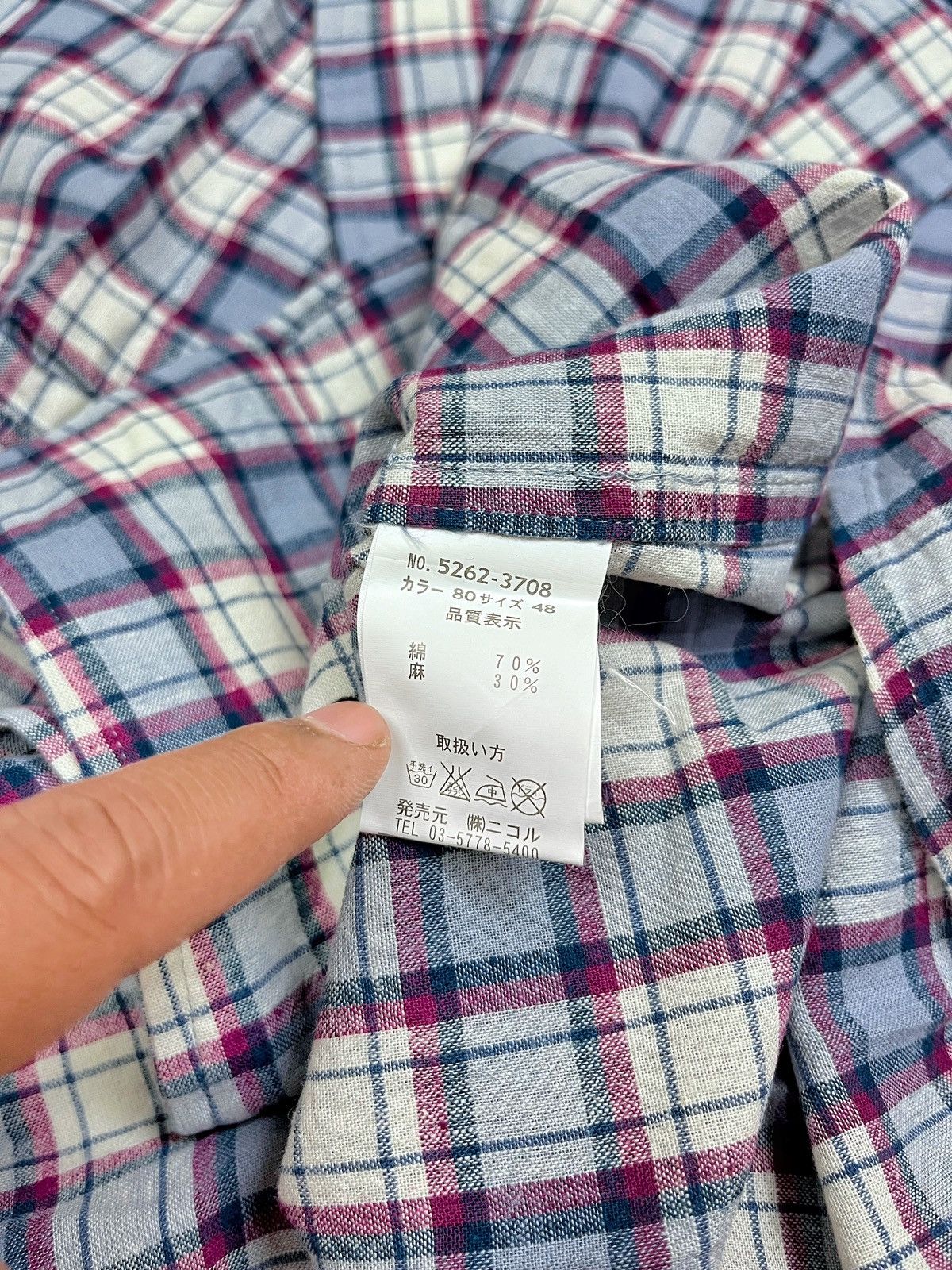 Hysteric Glamour × If Six Was Nine × Le Grande Bleu (L.G.B.) Monsieur Nicole Multipocket Semi Blazer Plaid Flannel Size M / US 6-8 / IT 42-44 - 10 Thumbnail