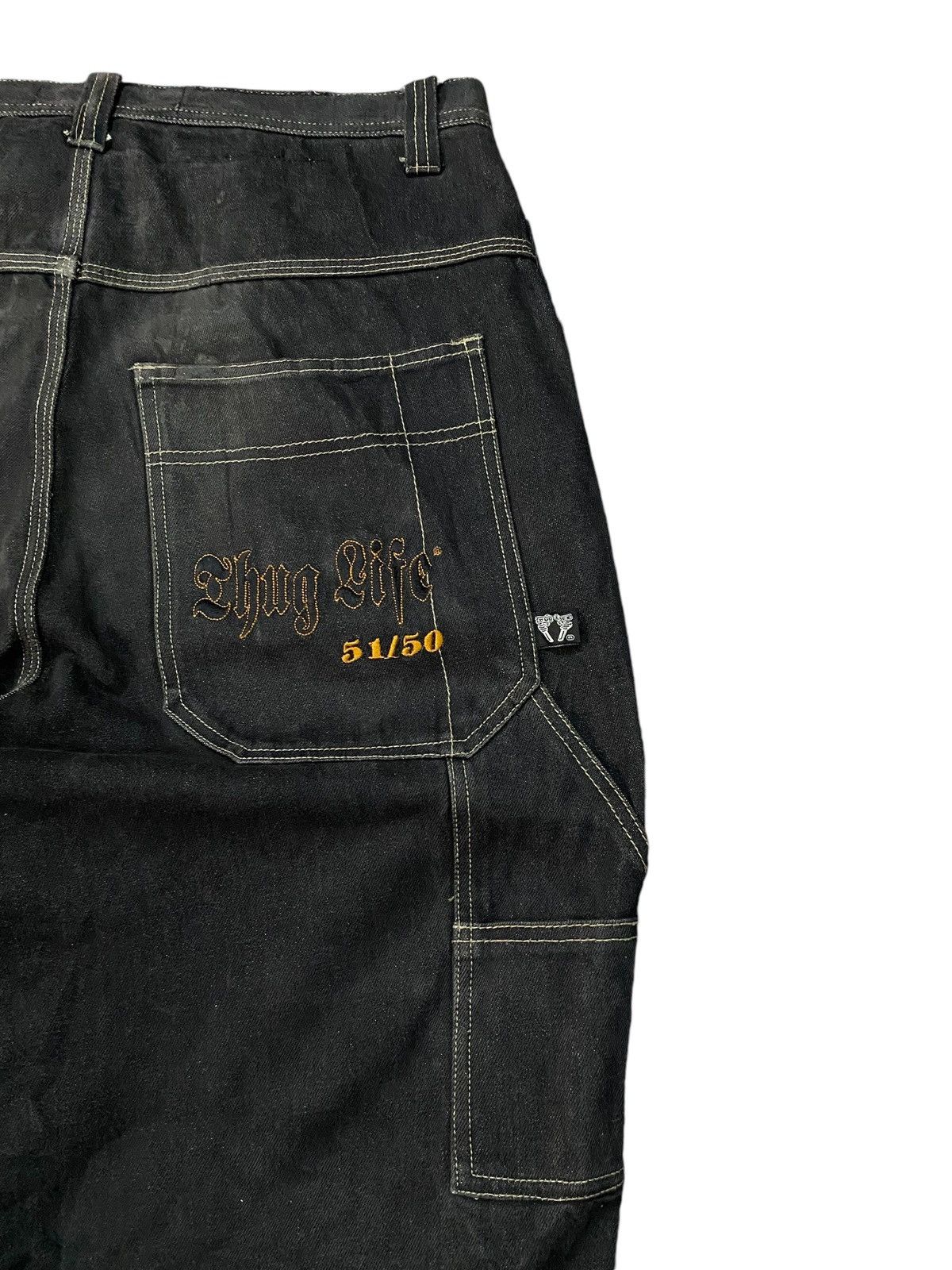 JNCO Vintage Thug Life Denim Jorts Pants Size US 36 / EU 52 - 3 Thumbnail