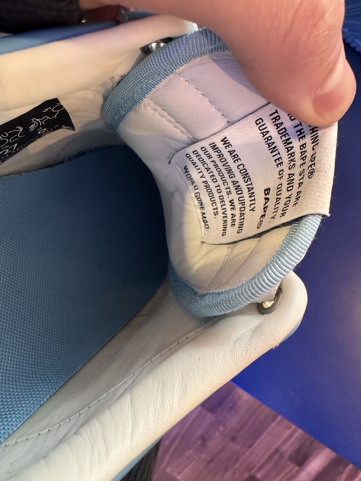Bape Bapesta Patent Leather Baby Blue Sax Size US 9 / EU 42 - 14 Thumbnail