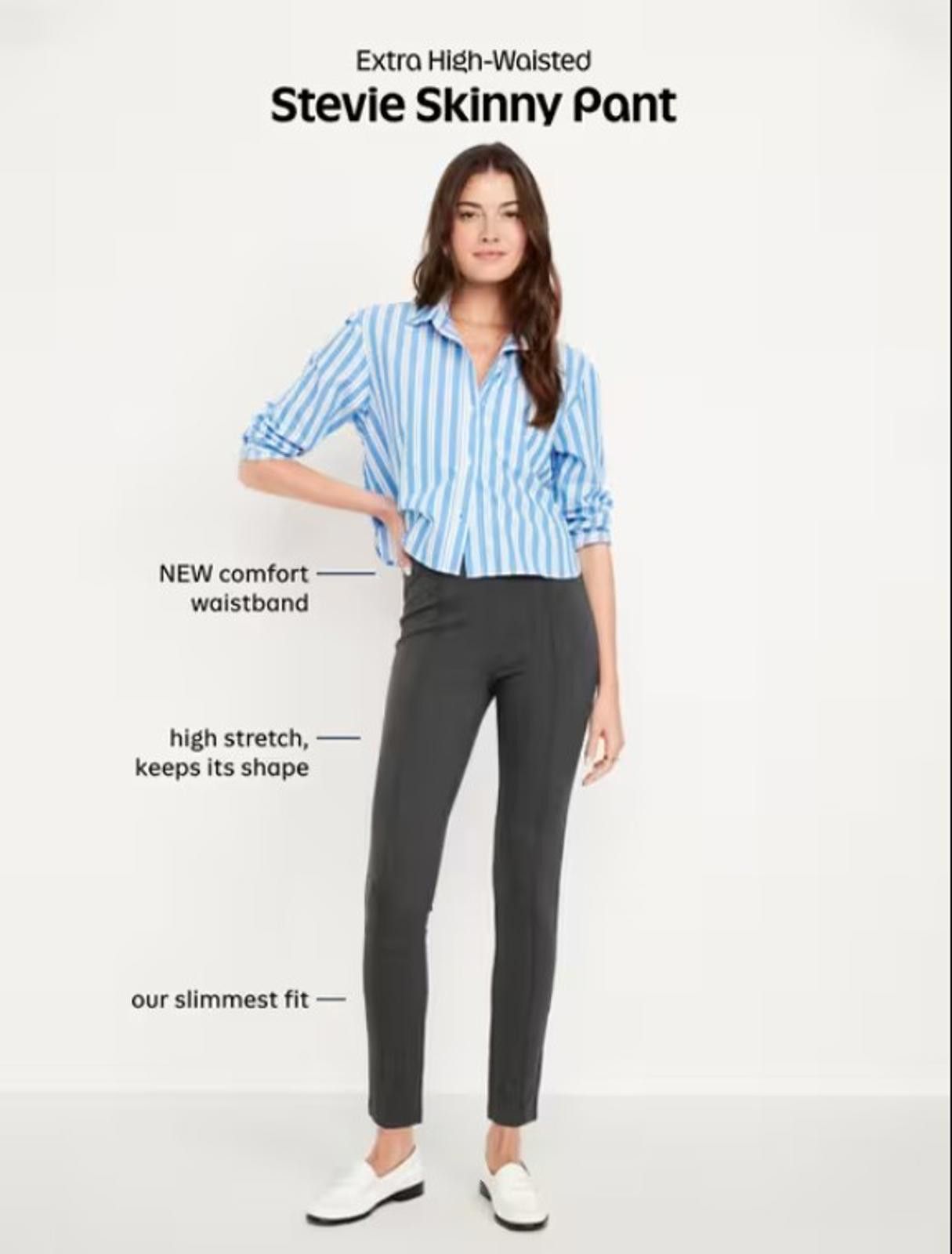 Old Navy Old Navy Extra High-Waisted Stevie Skinny Pants Size 36" / US 14 / IT 50 - 9 Thumbnail