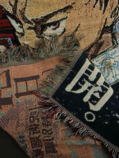 Other Handmade Jujutsu Kaisen Throw Towel Woven Blanket Size ONE SIZE - 4 Thumbnail