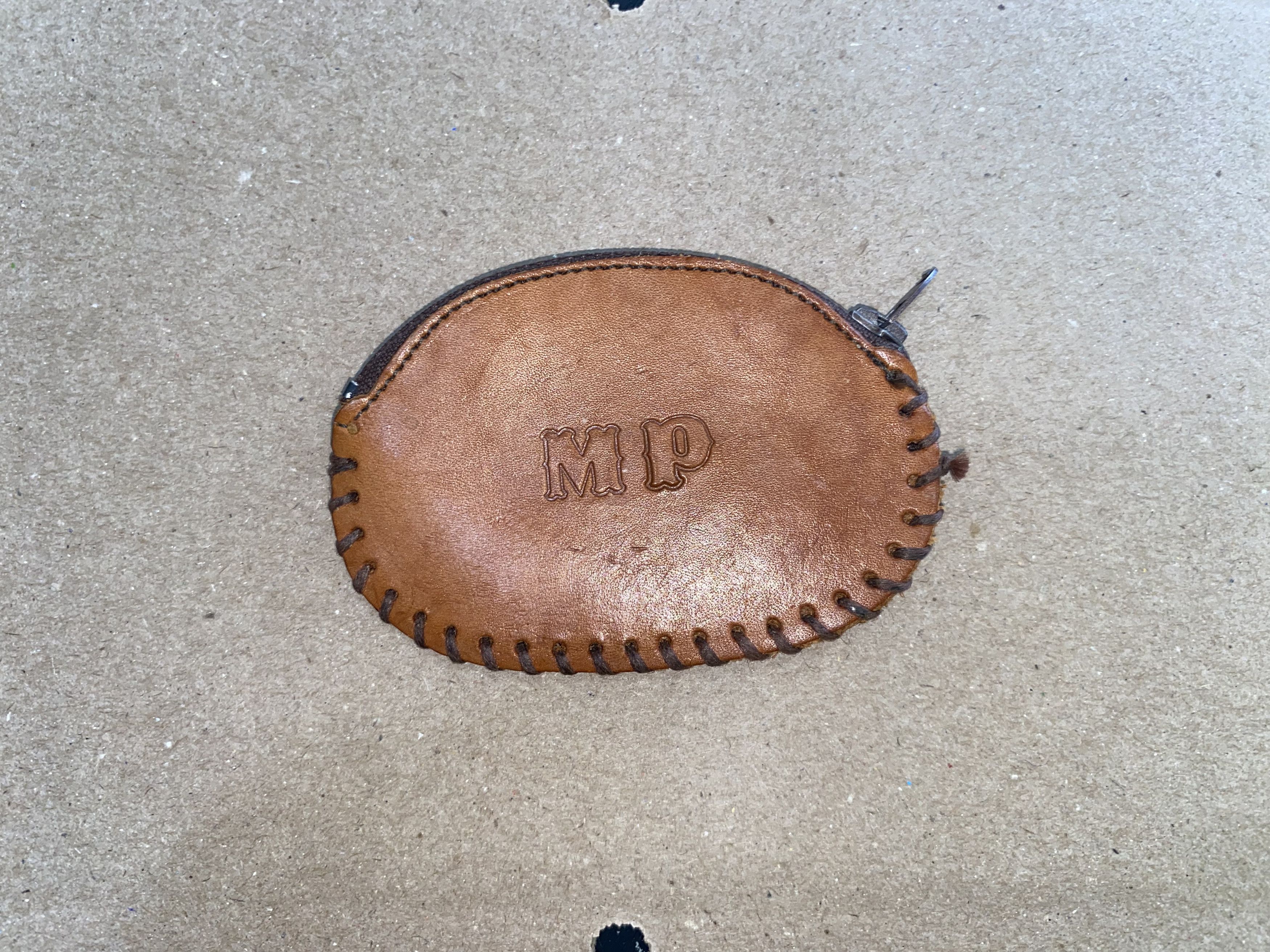 Leather × Vintage vintage rare Genuine Leather Zip Coin Purse Money Card Bag Size ONE SIZE - 1 Thumbnail