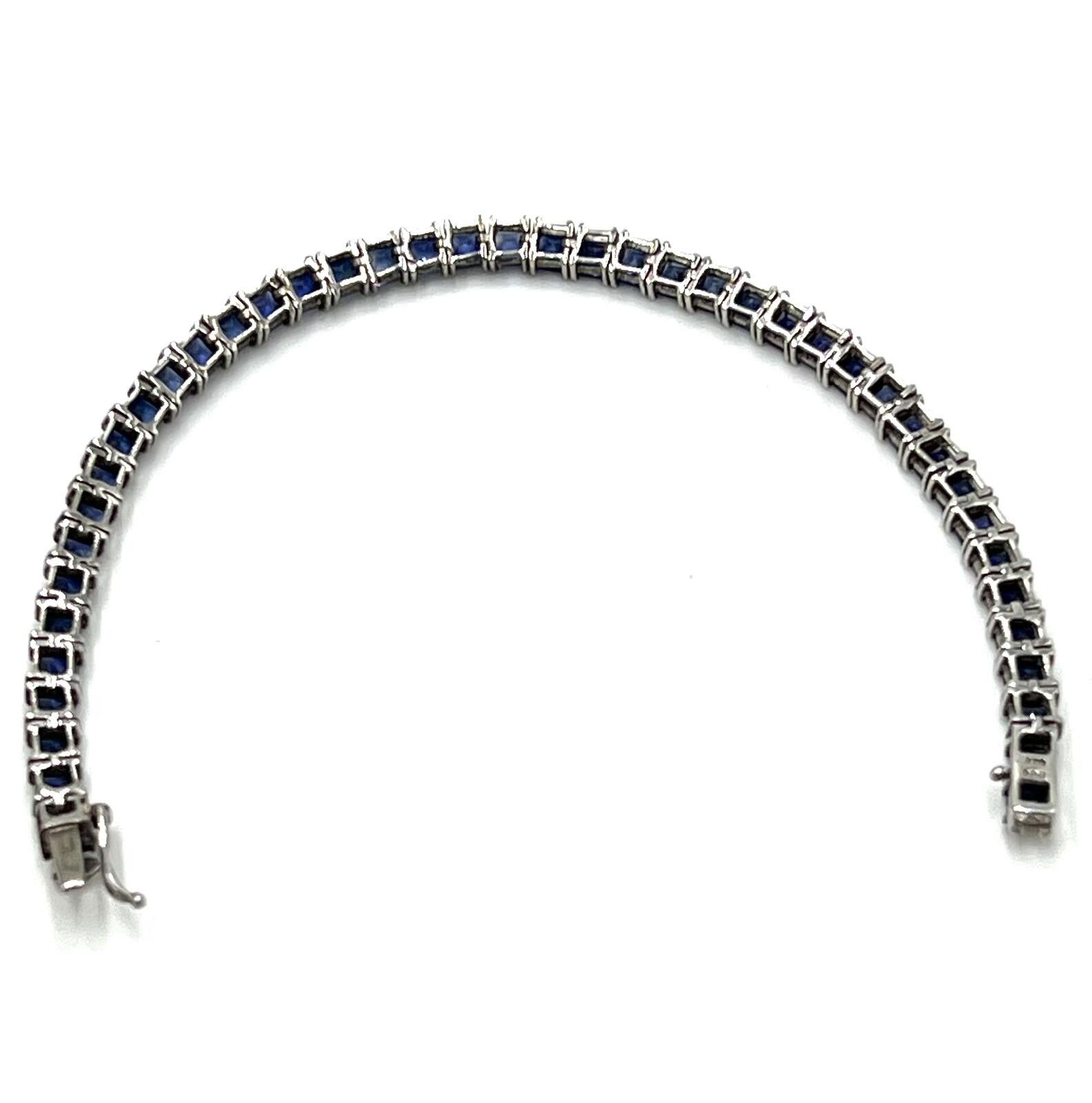 Other Chuck Clemency Sterling Silver Blue Sapphire Tennis Bracelet Size ONE SIZE - 8 Thumbnail