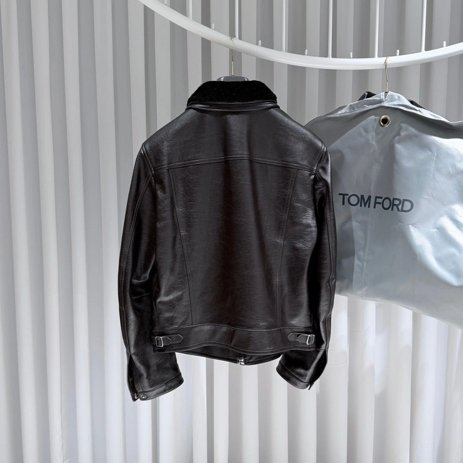 Tom Ford Tom Ford Leather jacket Size US M / EU 48-50 / 2 - 2 Thumbnail
