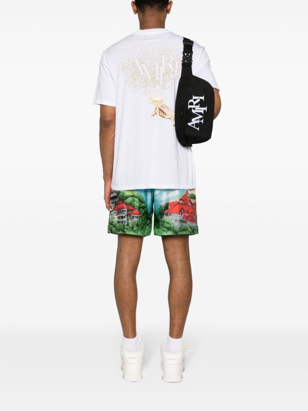 Amiri oc11z0225 Champagne Short Sleeve T-Shirt in White Size US S / EU 44-46 / 1 - 3 Thumbnail