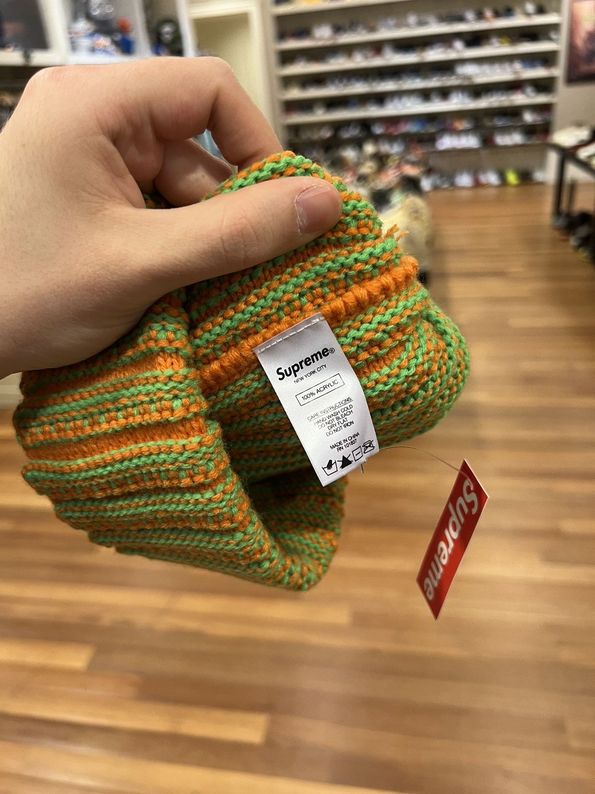 Supreme Supreme contrast stitch beanie green orange Size ONE SIZE - 3 Thumbnail