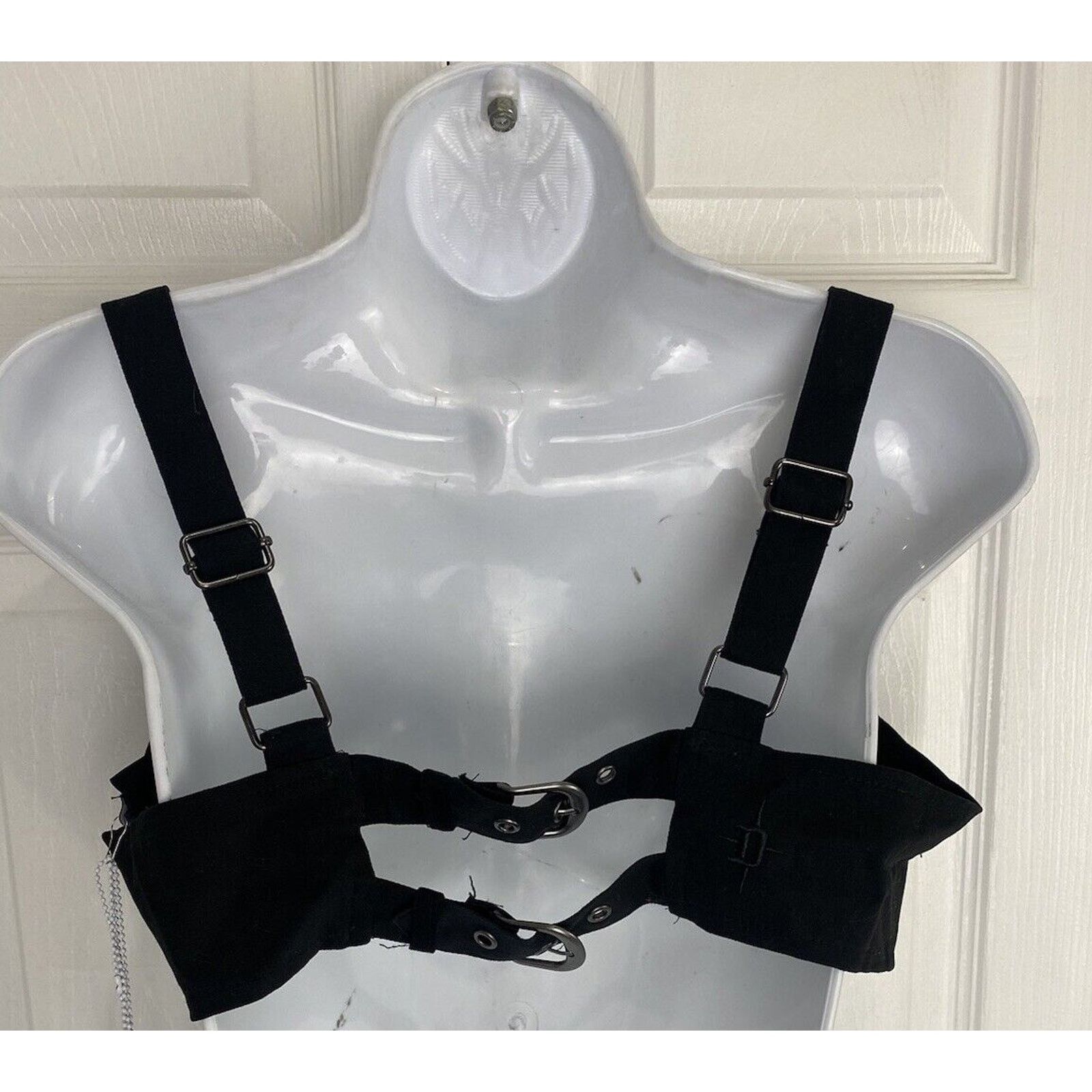 Dolls Kill NWT Darker Wavs Black Corset Crop Top Buckle Back L Tie Size L / US 10 / IT 46 - 3 Thumbnail