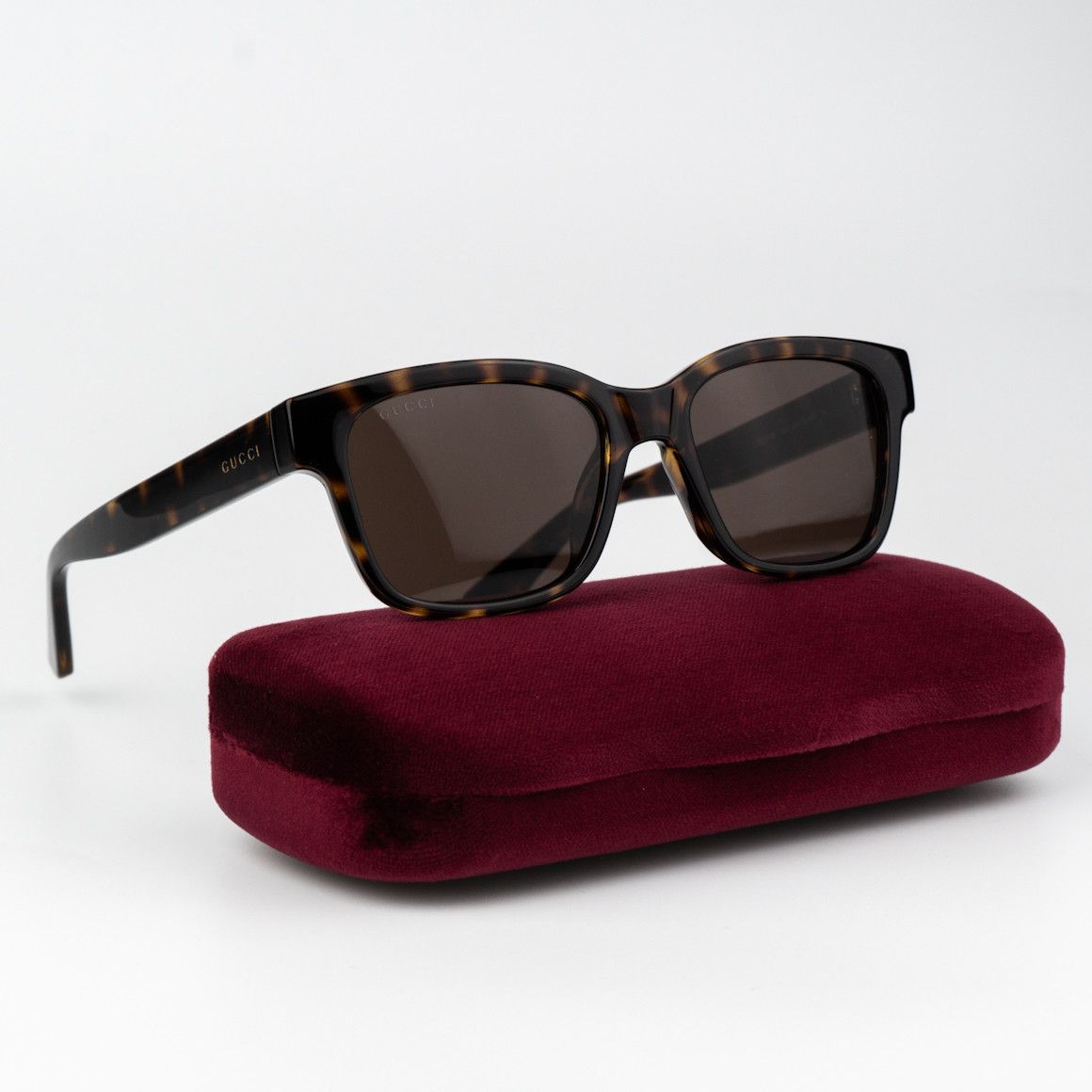 Gucci NEW Gucci GG1716S 002 Havana Brown Square Unisex Sunglasses Size ONE SIZE - 2 Thumbnail