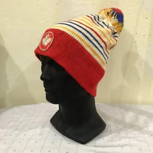 Vintage Colin Stripe Bobble Beanie Hat Size ONE SIZE - 3 Thumbnail