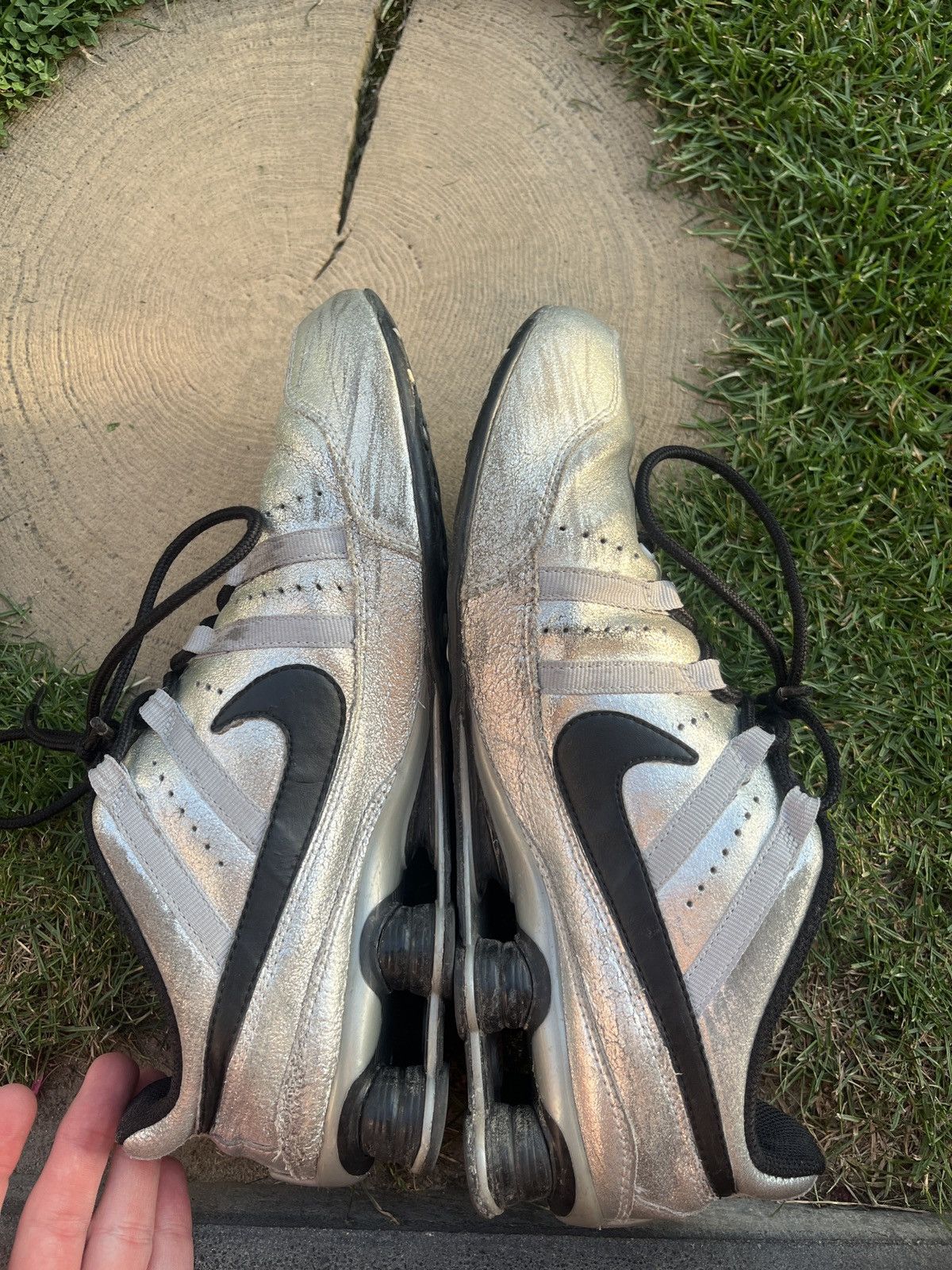 Nike Nike Shox 00’ Silver Sneakers Y2K Retro Vintage Size US 9 / EU 42 - 5 Thumbnail