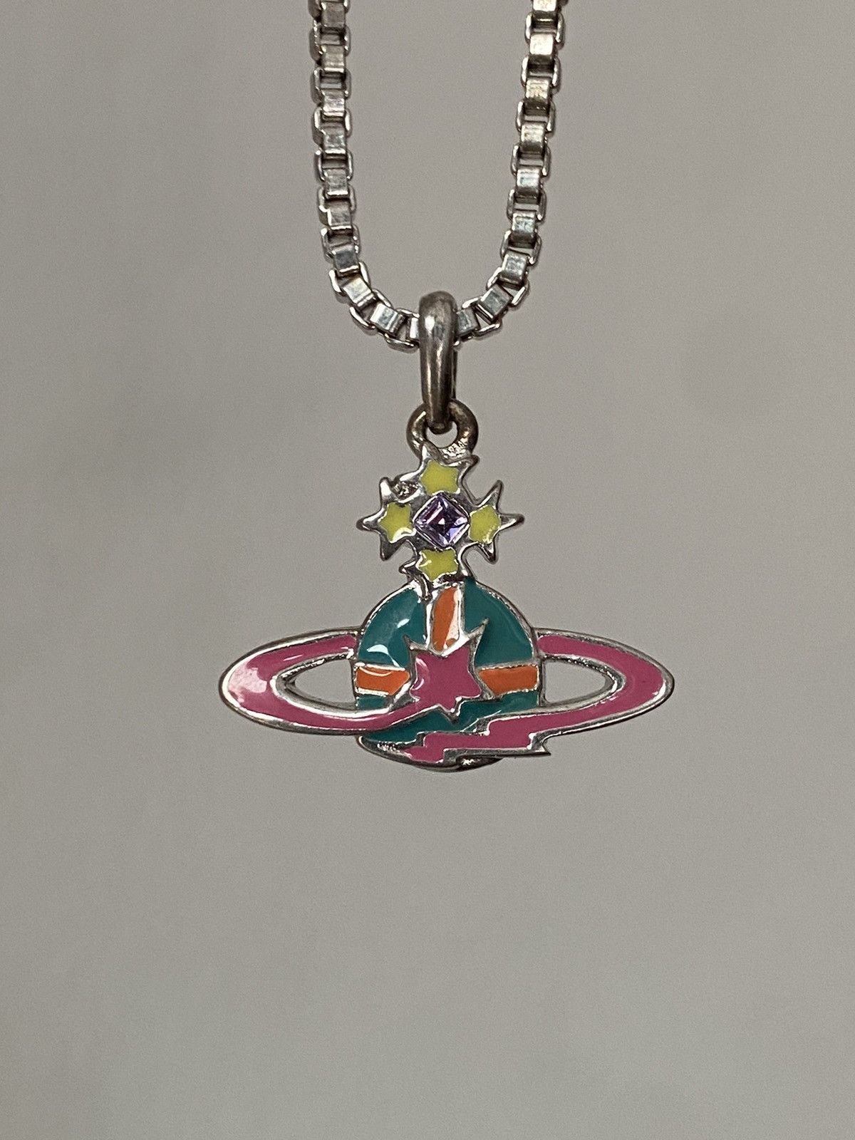 Pre-owned Vivienne Westwood 2014 Shooting Star Orb Necklace In Multicolor