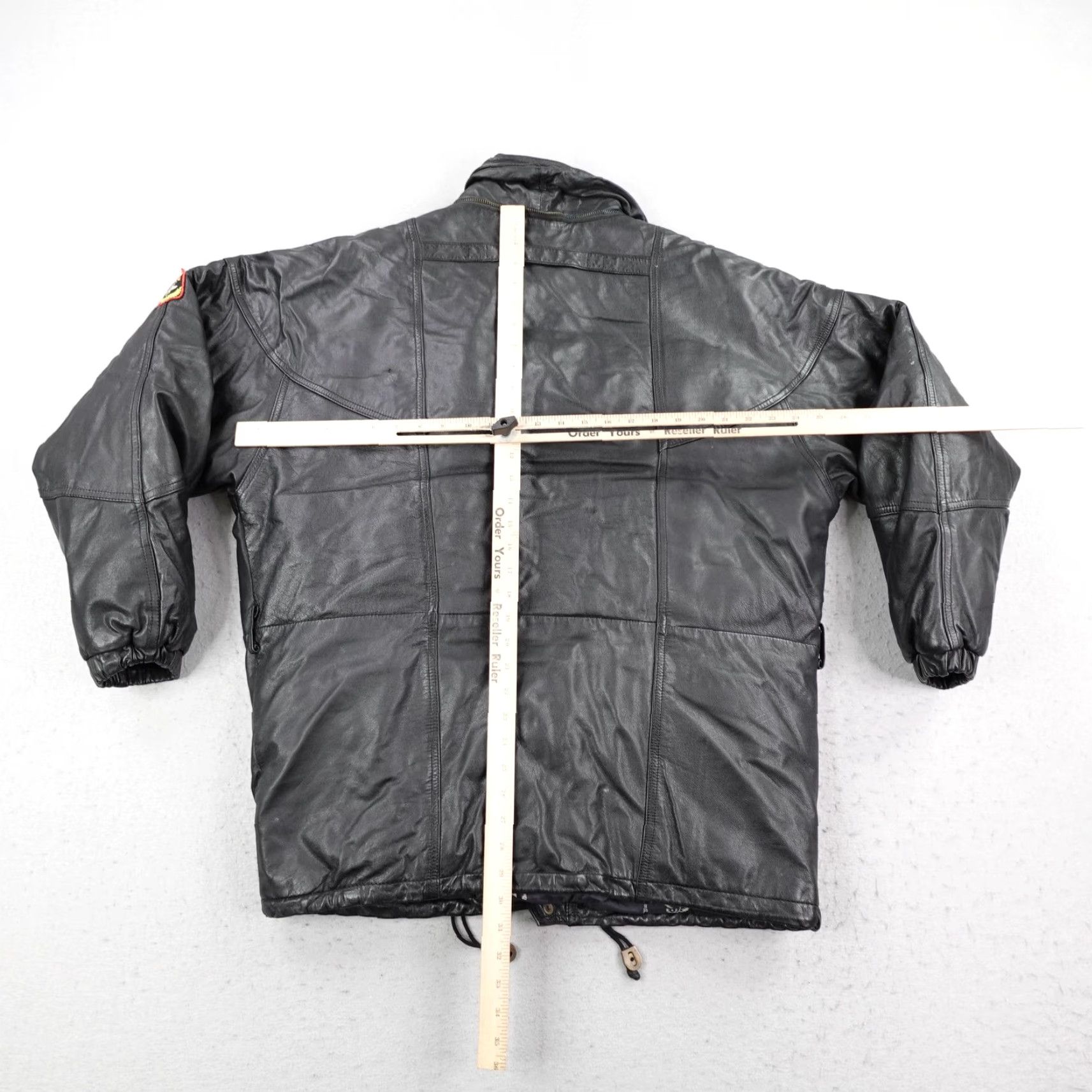 Vintage VINTAGE Triple FAT Goose Coat Mens M Black Leather Down Quilted Jacket Size US M / EU 48-50 / 2 - 7 Thumbnail