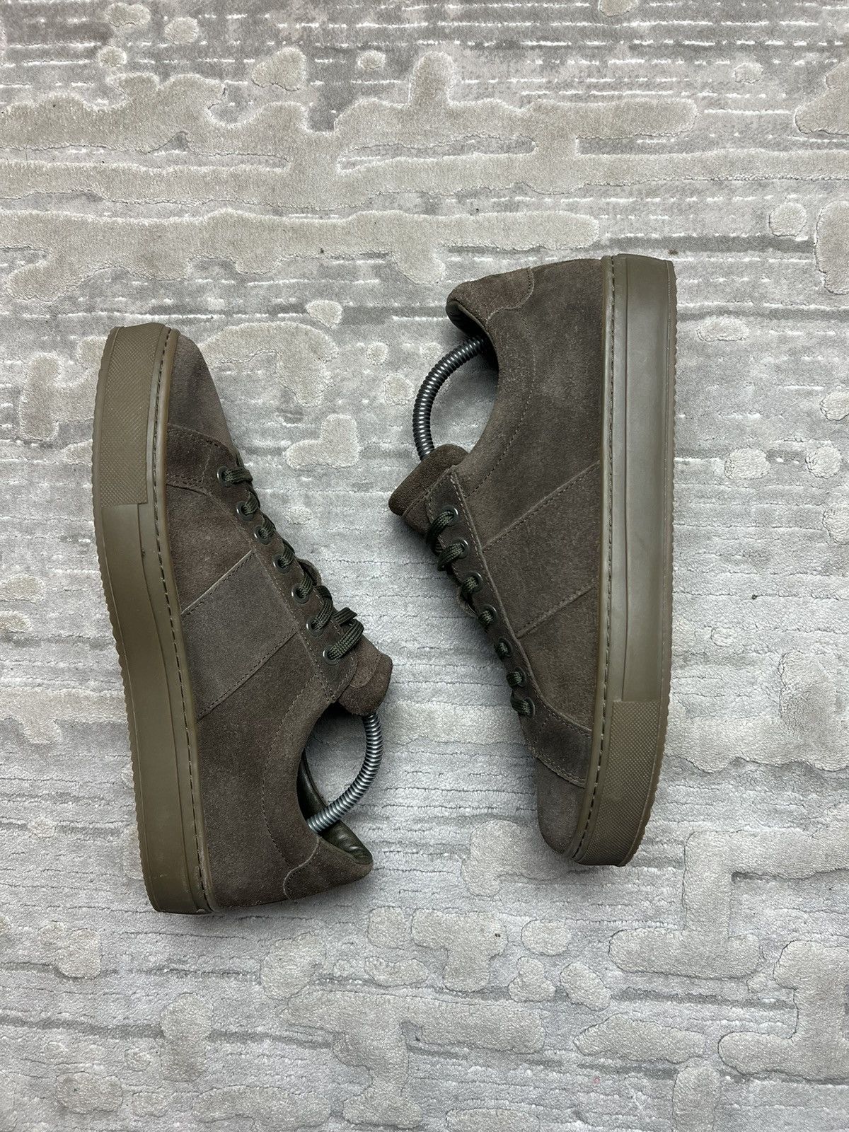 Boggi milano suede shoes classic streetwear green