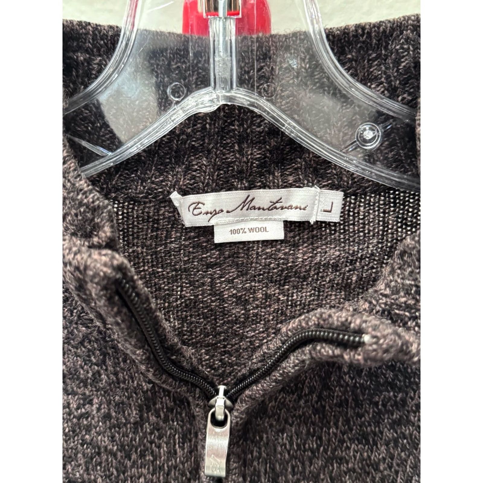 Kenzo Enzo Mantanani Sweater Mens L Sharp Zippered Wool Size US L / EU 52-54 / 3 - 6 Thumbnail