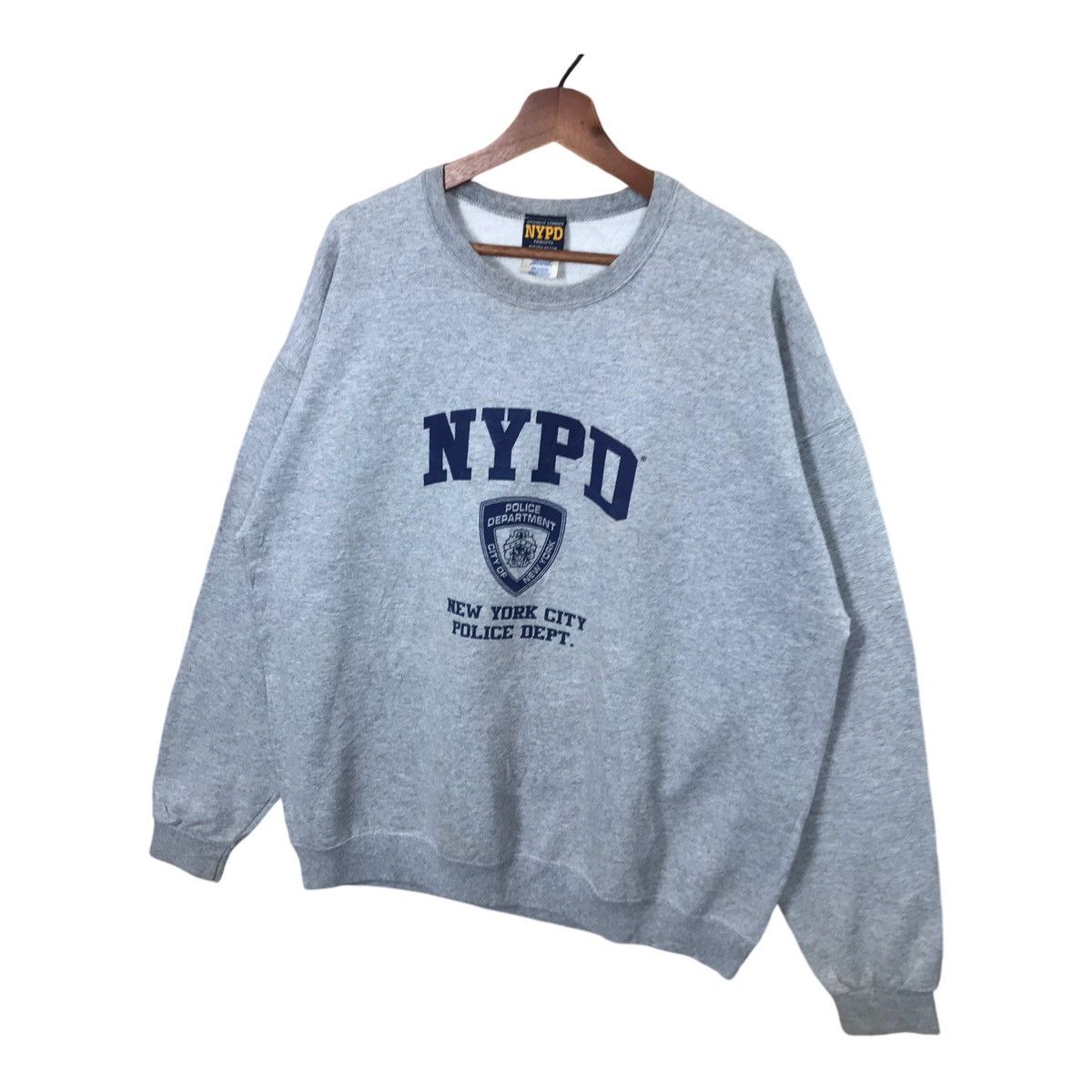 Jerzees Vintage Jerzees NYPD Crewneck Sweatshirt Big Logo Size US XL / EU 56 / 4 - 3 Thumbnail