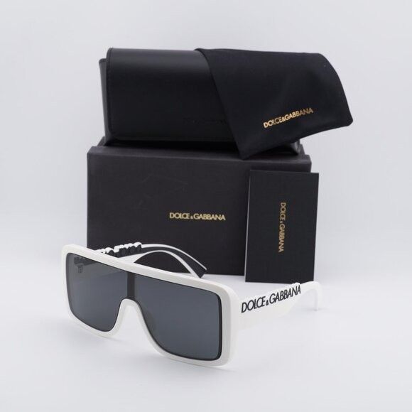 Dolce & Gabbana Dolce & Gabbana DG6204 331287 Sunglasses White Shield Frame Size ONE SIZE - 10 Thumbnail