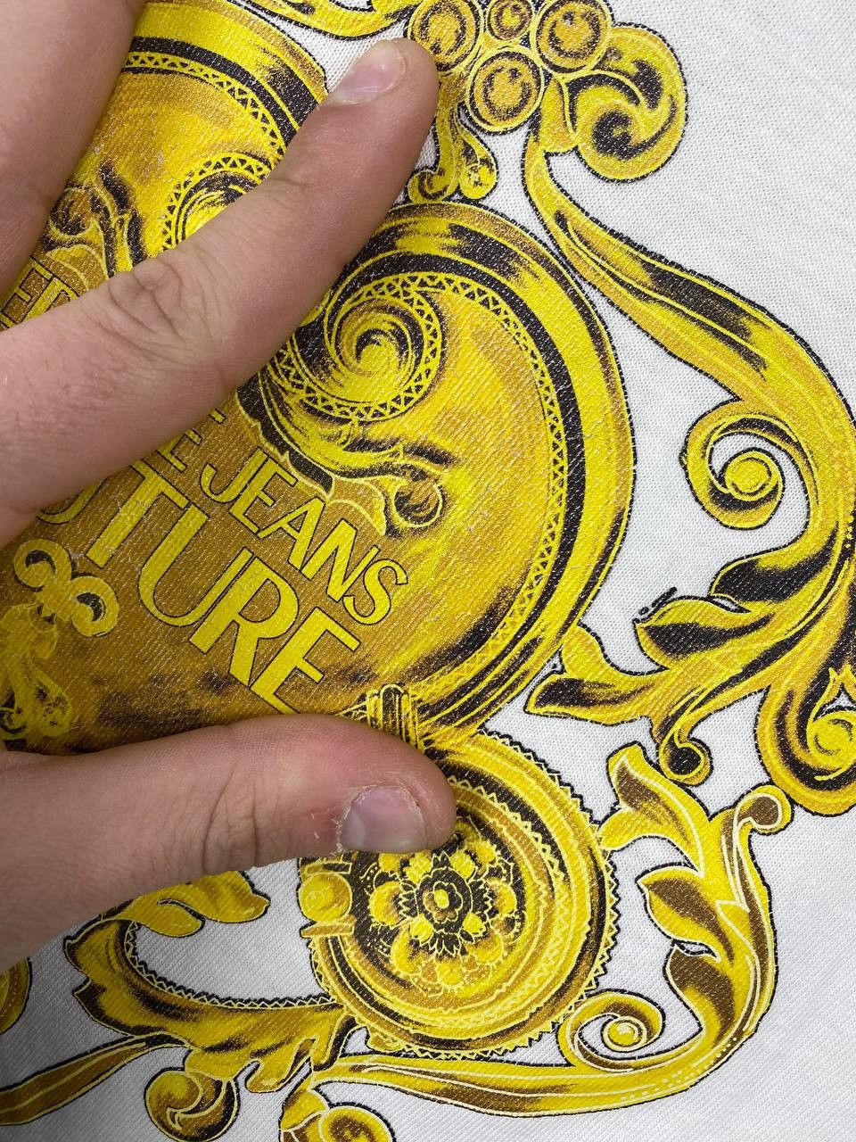 Versace Versace Jeans Couture Baroque Big Logo T-Shirt Size US XL / EU 56 / 4 - 5 Thumbnail
