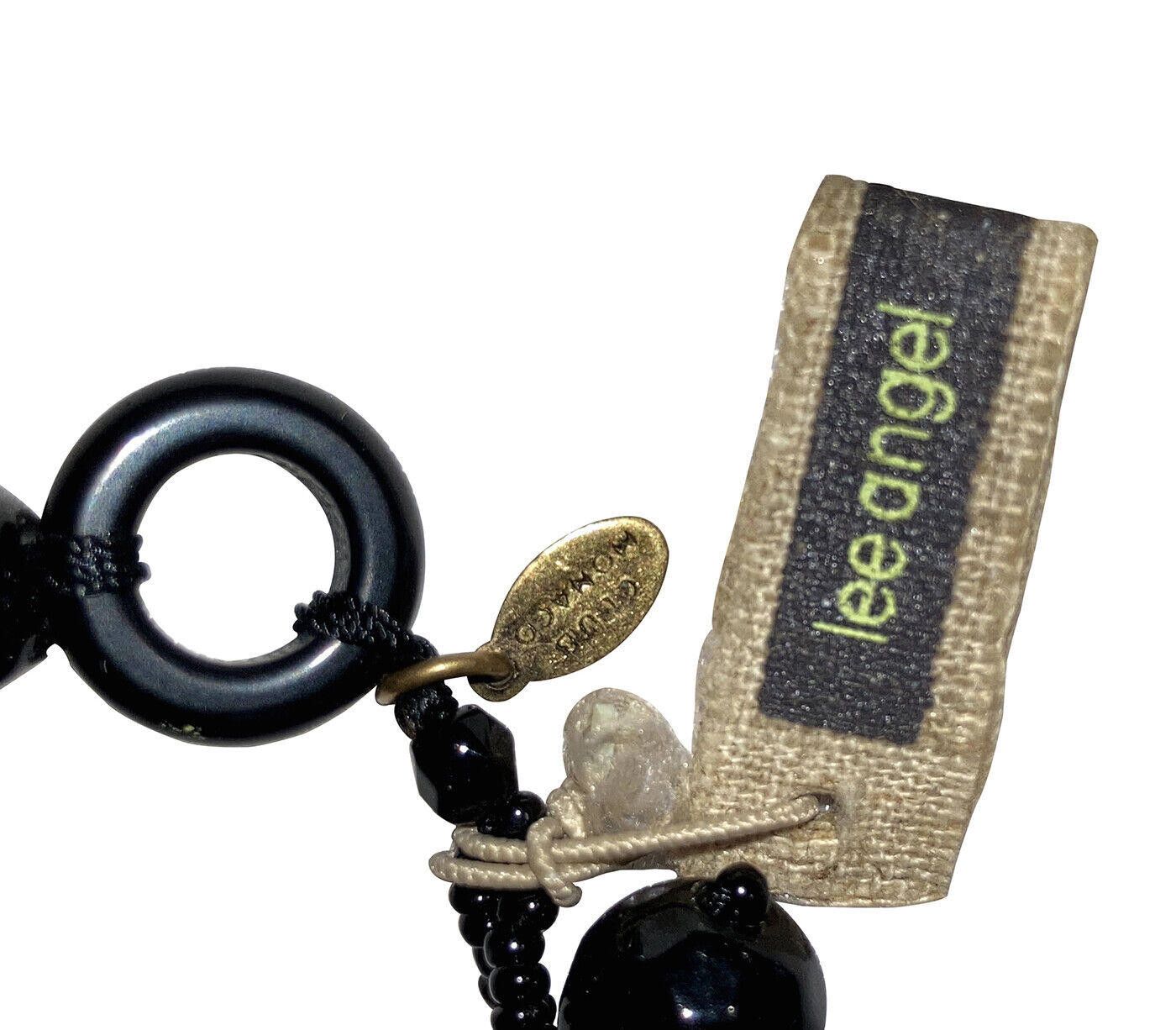 Designer Lee Angel Club Black Agate Blue and Green Onyx Bead Necklace Size ONE SIZE - 4 Thumbnail