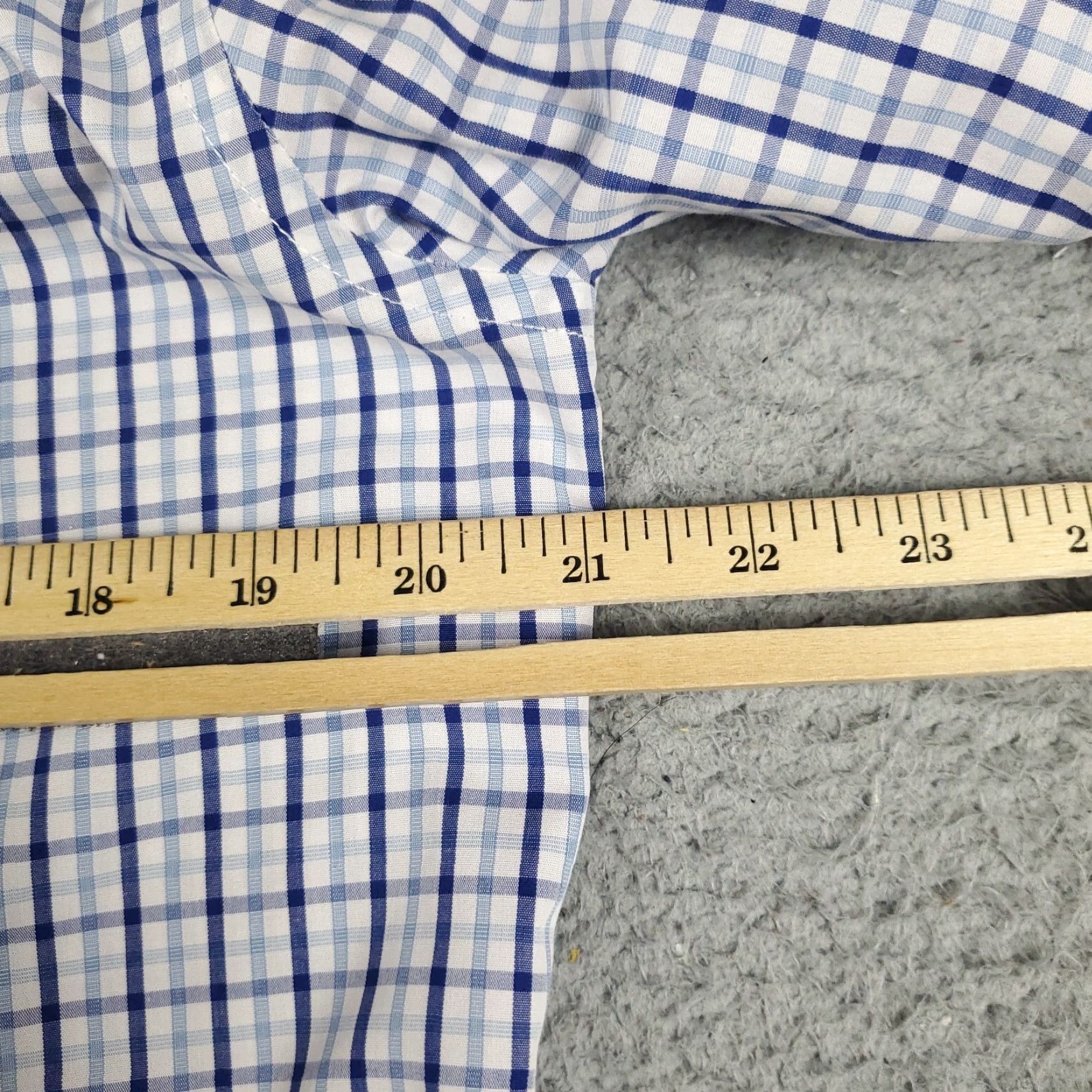 UNTUCKit UNTUCKit Shirt Mens Medium Blue White Check Button Up Long Sleeve Size US M / EU 48-50 / 2 - 5 Thumbnail