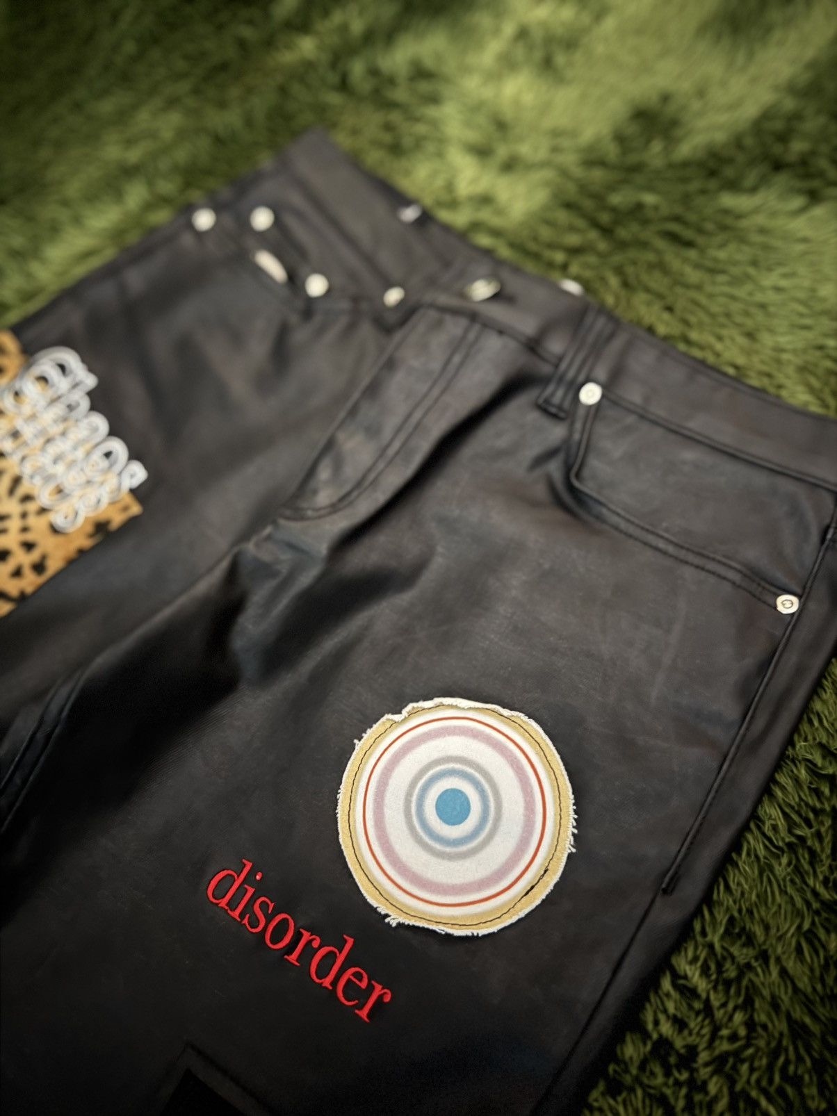 Japanese Brand [3] Dying Breed X AgingCCC Peak Logo Coated Jeans Black Size US 32 / EU 48 - 2 Thumbnail
