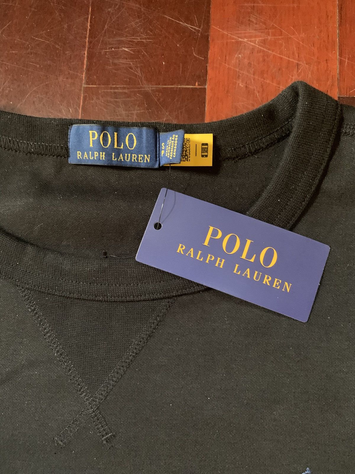 Ralph Lauren 🖤 Ralph Lauren Black Sweater with Navy Logo | Size S Size US S / EU 44-46 / 1 - 8 Thumbnail