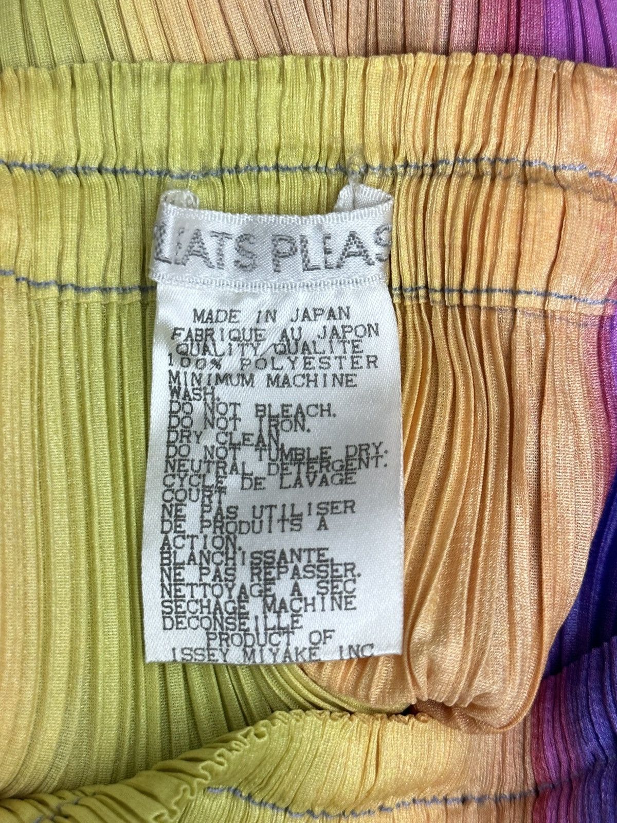 Issey Miyake Mitsuo Katsui Neon Aurora Midi Skirt Size 35" - 3 Thumbnail