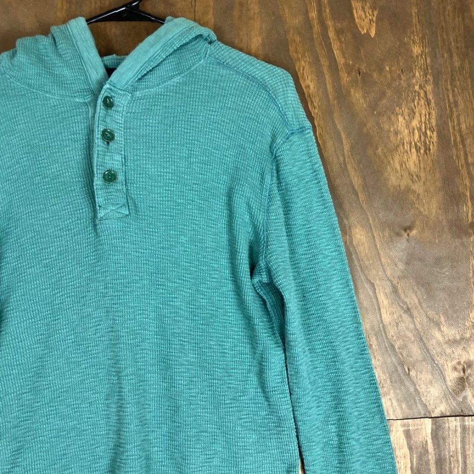 Lucky Brand Lucky Brand Sweater Mens Pullover Knitted Hoodie - Sea Pine 100% Cotton Small Green Thermal Casual Workwear Mens Size US S / EU 44-46 / 1 - 5 Thumbnail