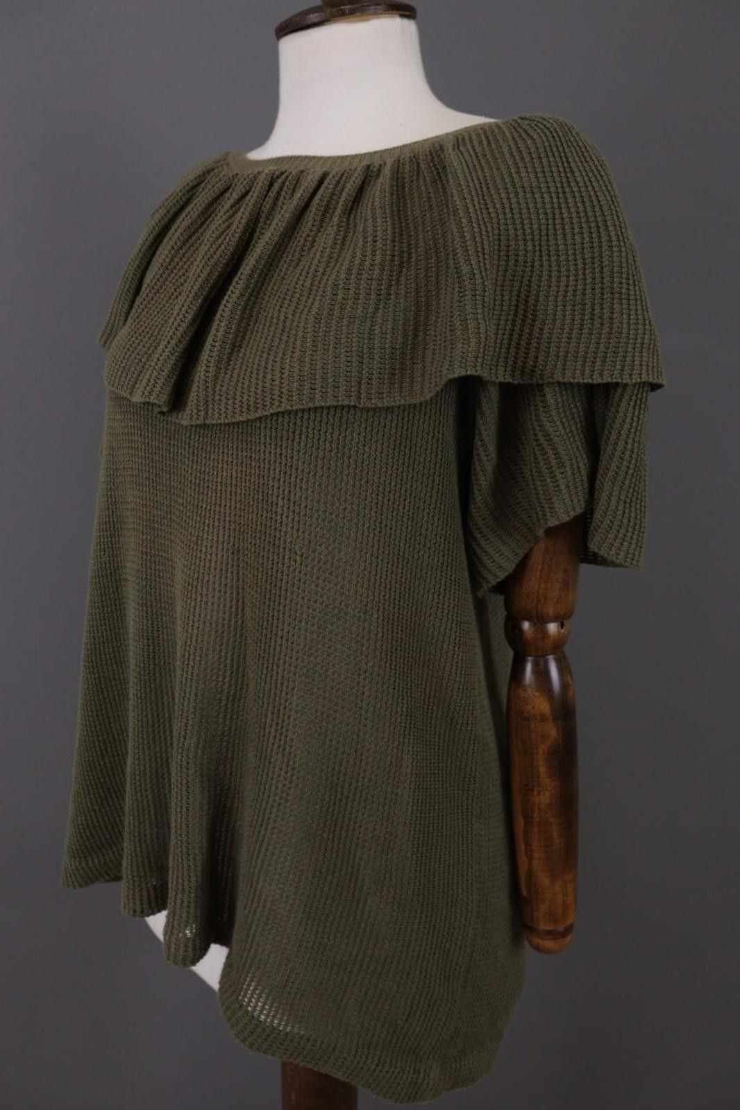 Kenzo Kenzo Paris Khaki Wafle Knit Relaxed Pullover Top Size M Size M / US 6-8 / IT 42-44 - 9 Thumbnail