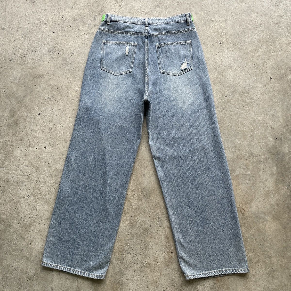 Japanese Brand W33💥 Vintage Japanese Baggy Jeans Ripped Faded Denim Pants Size US 33 - 2 Thumbnail