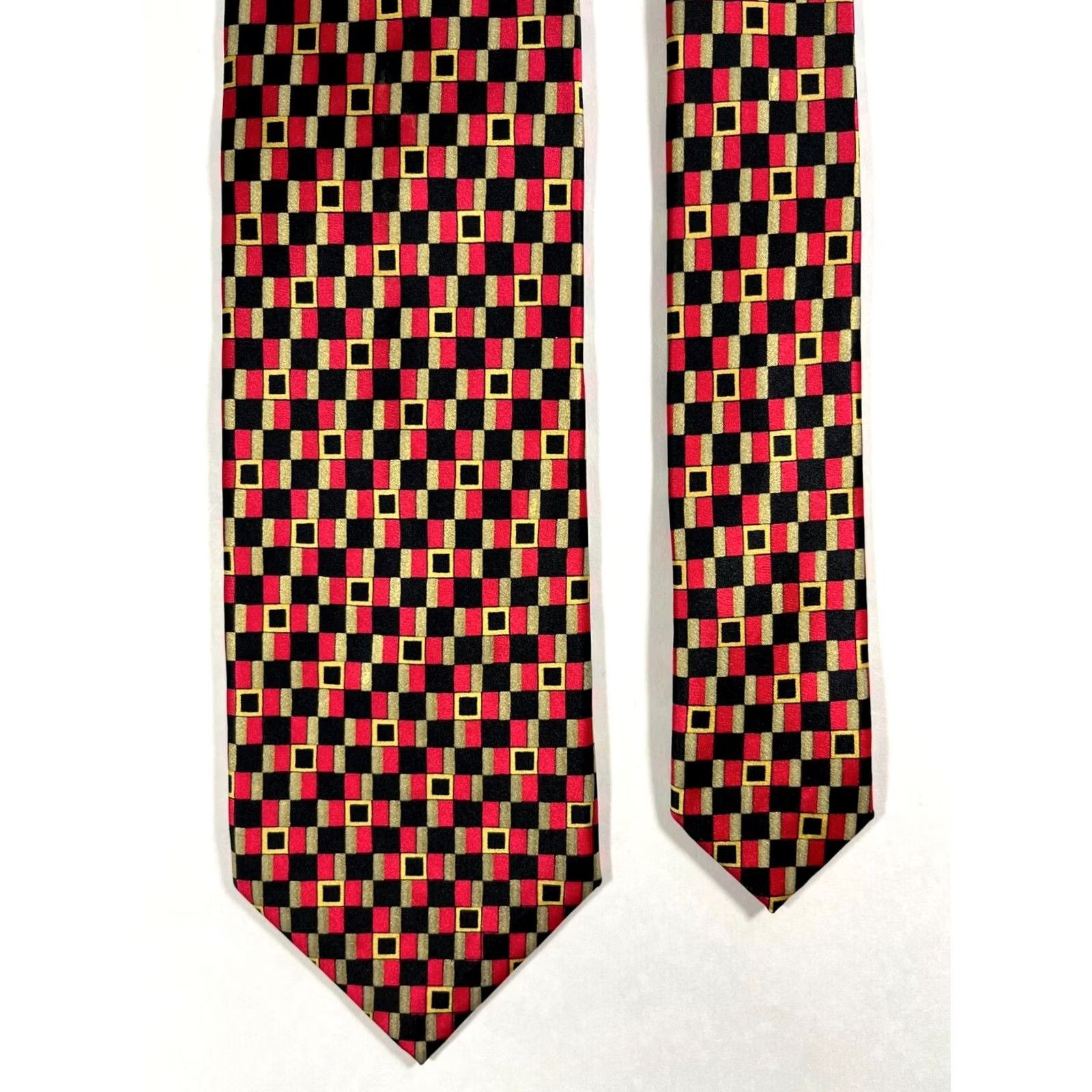 Brioni Brioni Geometric Multicolor Silk Tie Men’s Long 61.5" 3.5" Made in Italy Size ONE SIZE - 5 Thumbnail