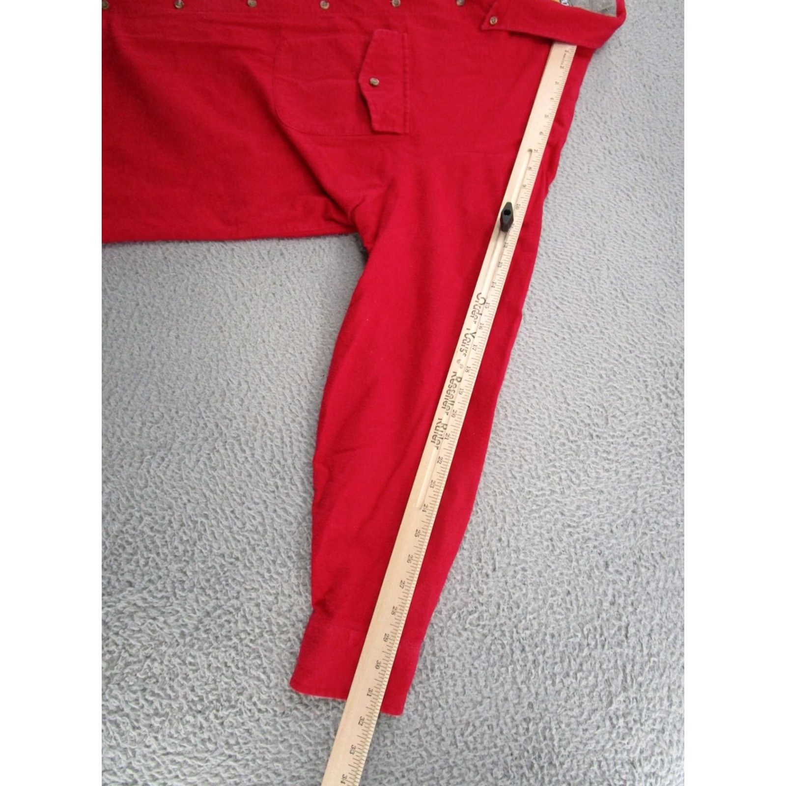 Vintage Backpacker VTG 90's Red Chamois Button Up Flannel Shirt Heavy LS Outdoor Read Shirt Mens L Red Flannel Button-Up Outdoor Vintage non Size US L / EU 52-54 / 3 - 7 Thumbnail
