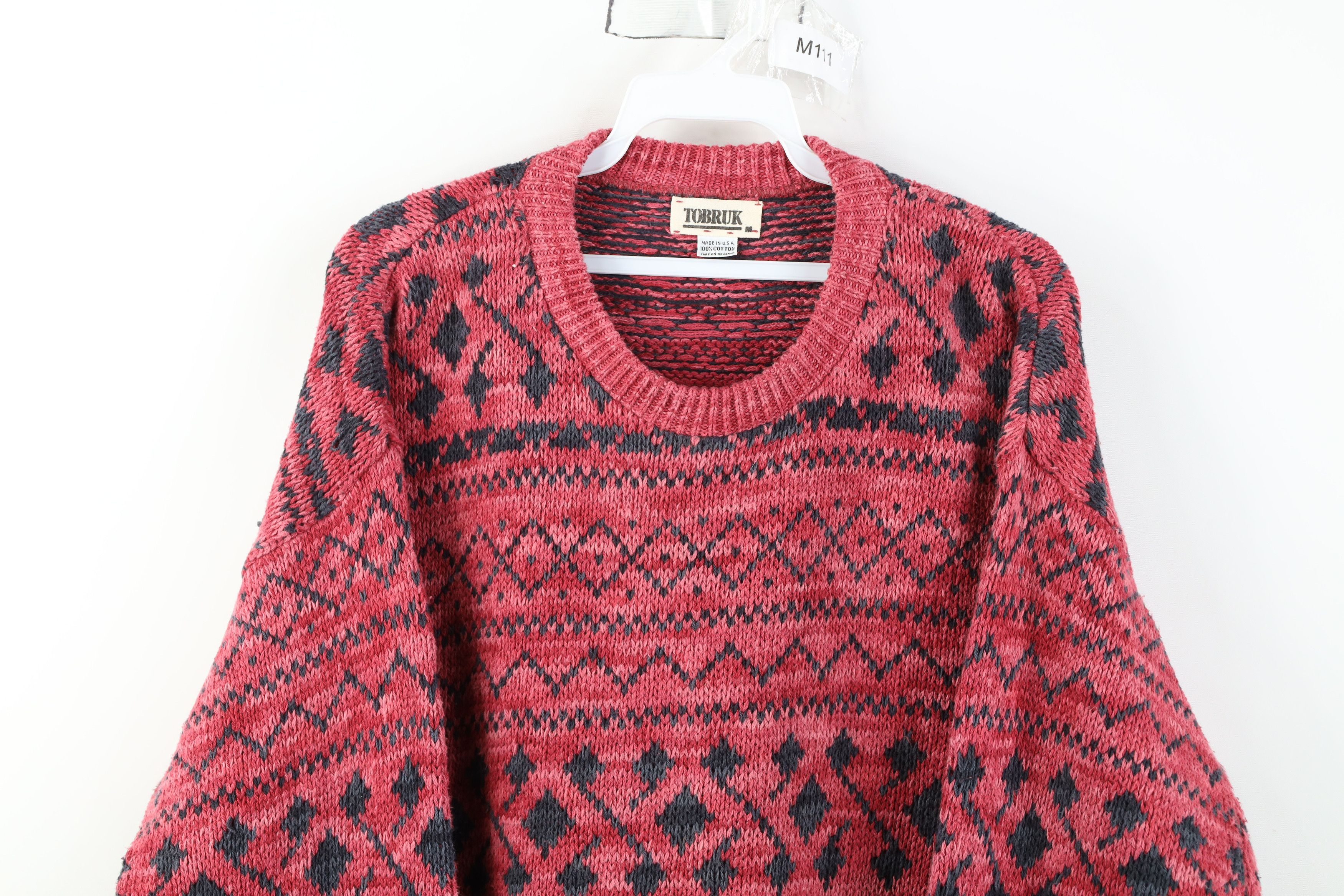 Vintage Vintage 90s Streetwear Fair Isle Knit Crewneck Sweater USA Size US M / EU 48-50 / 2 - 2 Thumbnail